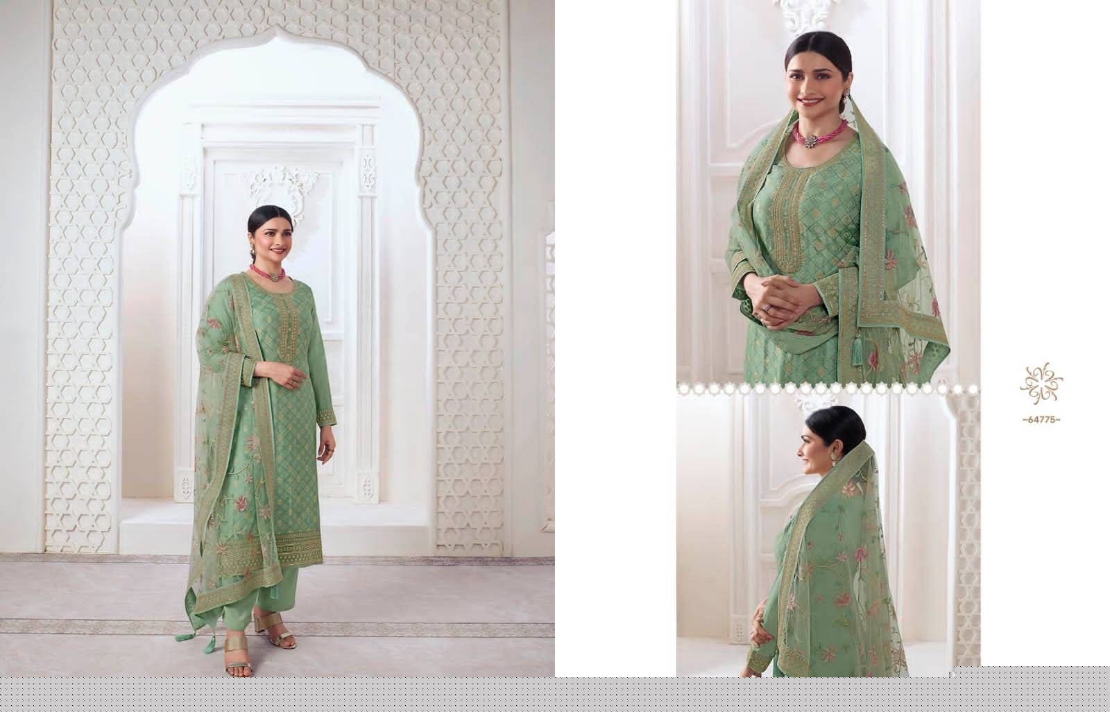 Kaseesh Aarzoo Vol-3 By Vinay Fashion 64771 To 64778 Series Beautiful Suits Colorful Stylish Fancy Casual Wear & Ethnic Wear Dola Jacquard Work Dresses At Wholesale Price