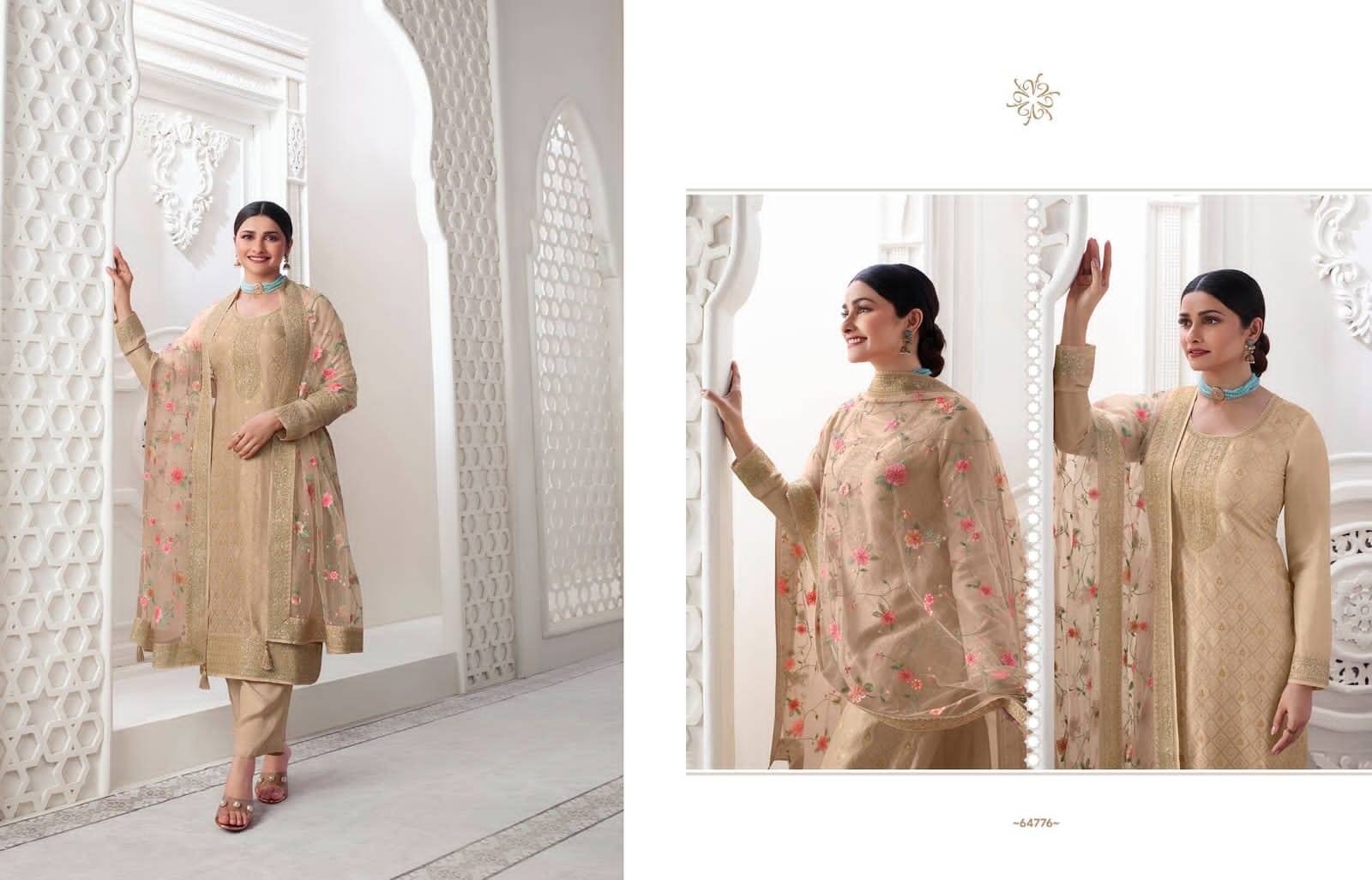 Kaseesh Aarzoo Vol-3 By Vinay Fashion 64771 To 64778 Series Beautiful Suits Colorful Stylish Fancy Casual Wear & Ethnic Wear Dola Jacquard Work Dresses At Wholesale Price