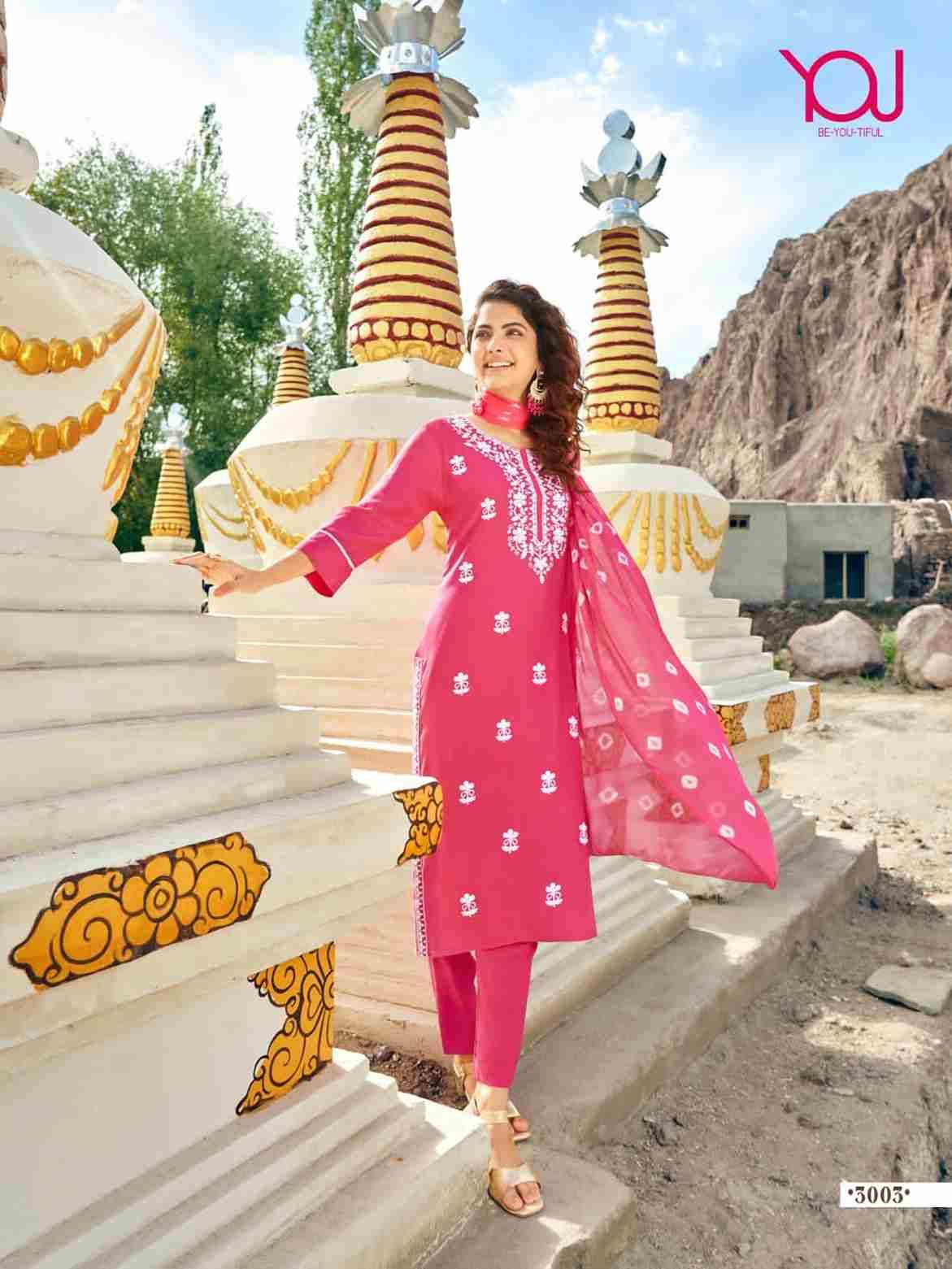 Aashvi By You 5001 To 5007 Series Beautiful Festive Suits Colorful Stylish Fancy Casual Wear & Ethnic Wear Rayon Slub Embroidered Dresses At Wholesale Price