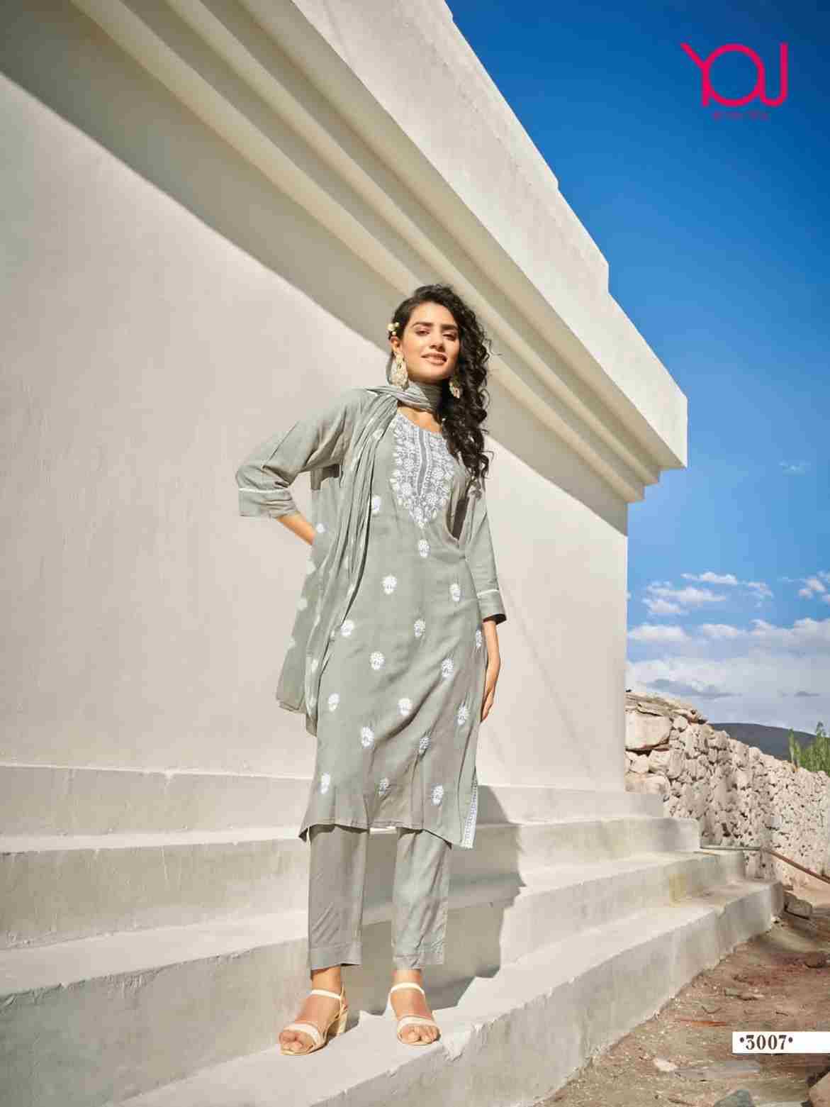 Aashvi By You 5001 To 5007 Series Beautiful Festive Suits Colorful Stylish Fancy Casual Wear & Ethnic Wear Rayon Slub Embroidered Dresses At Wholesale Price