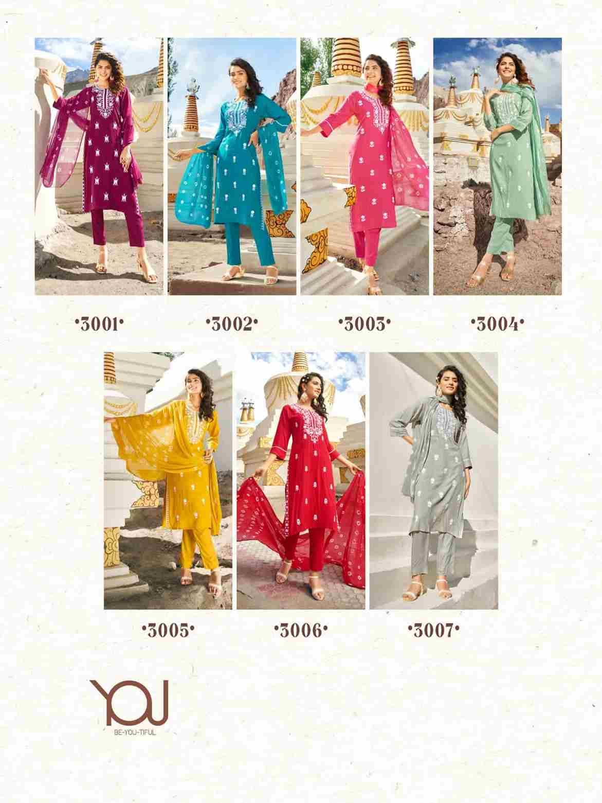 Aashvi By You 5001 To 5007 Series Beautiful Festive Suits Colorful Stylish Fancy Casual Wear & Ethnic Wear Rayon Slub Embroidered Dresses At Wholesale Price
