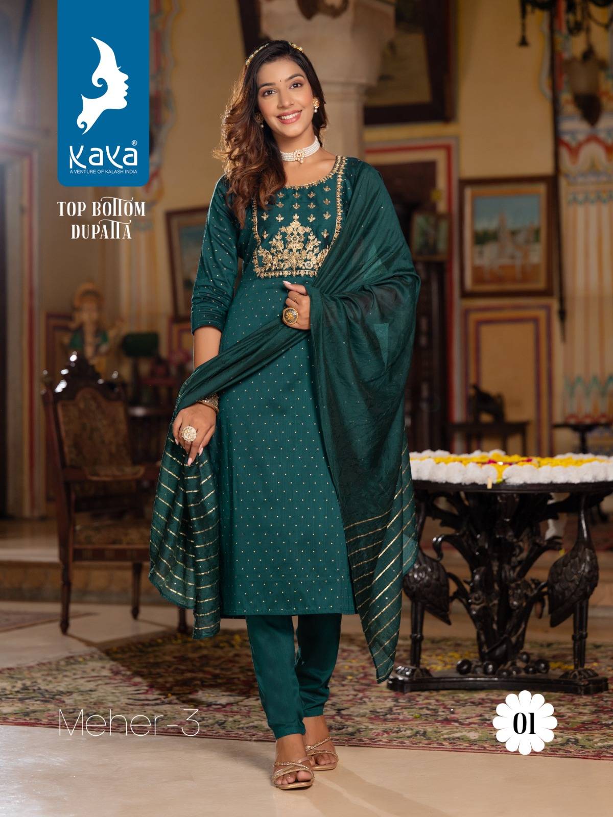 Meher Vol-3 By Kaya 01 To 08 Series Beautiful Festive Suits Colorful Stylish Fancy Casual Wear & Ethnic Wear Pure Silk Dresses At Wholesale Price