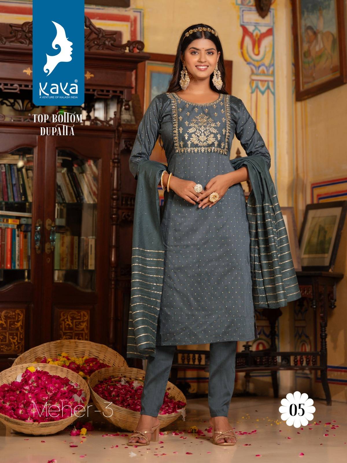 Meher Vol-3 By Kaya 01 To 08 Series Beautiful Festive Suits Colorful Stylish Fancy Casual Wear & Ethnic Wear Pure Silk Dresses At Wholesale Price