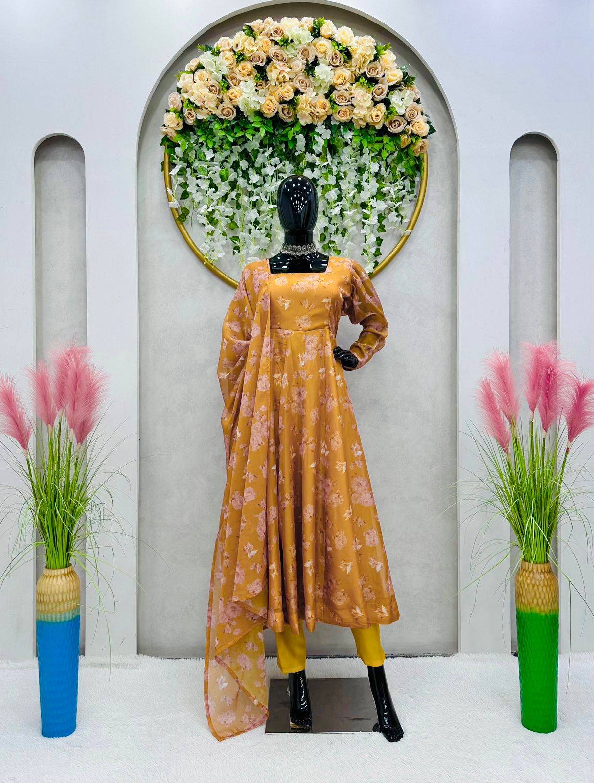 1340 By Fashid Wholesale Kd Designer Anarkali Suits Beautiful Fancy Colorful Stylish Party Wear & Occasional Wear Silk Digital Print Dresses At Wholesale Price