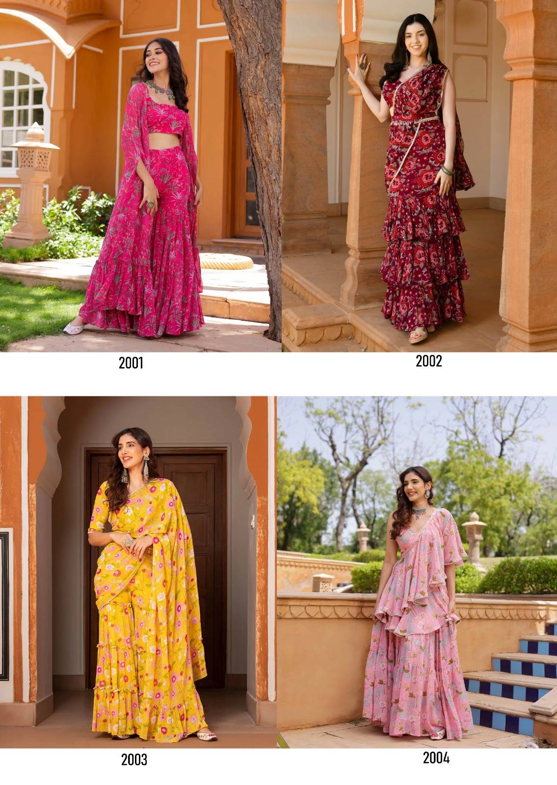 Masakali Vol-2 By Kaamiri 2001 To 2004 Series Designer Stylish Fancy Colorful Beautiful Party Wear & Ethnic Wear Collection Soft Georgette Tops With Bottom At Wholesale Price