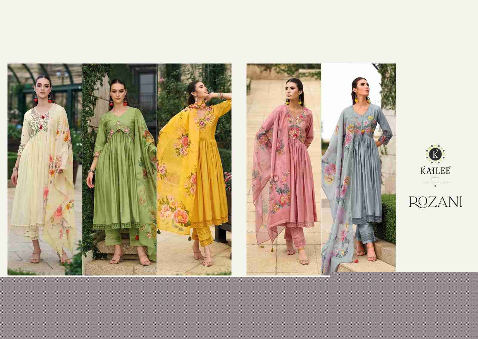 Rozani By Kailee 41251 To 41255 Series Designer Festive Suits Collection Beautiful Stylish Fancy Colorful Party Wear & Occasional Wear Pure Viscose Silk Dresses At Wholesale Price