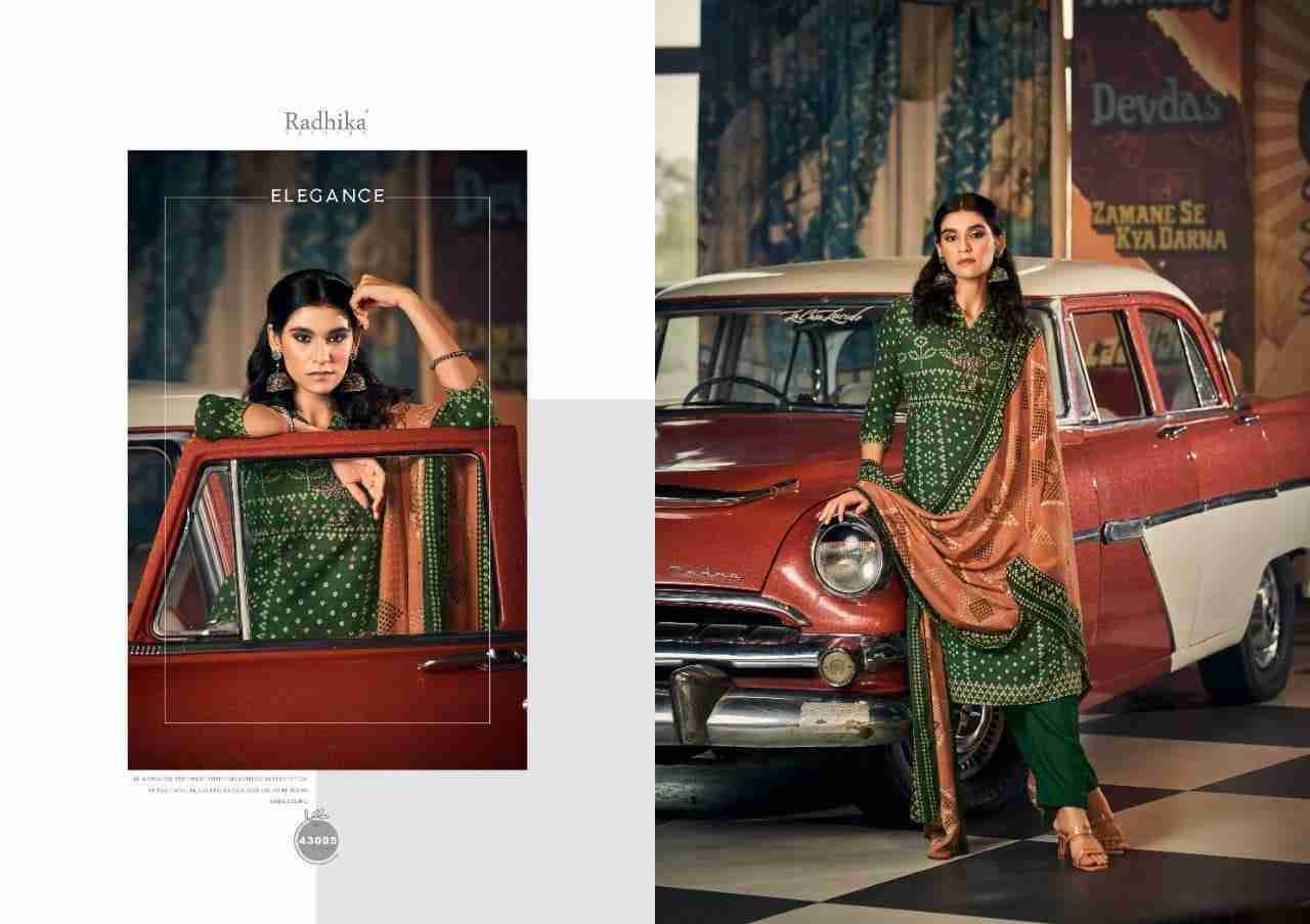 Bandish By Radhika Fashion 43001 To 43008 Series Beautiful Stylish Suits Fancy Colorful Casual Wear & Ethnic Wear & Ready To Wear Pure Pashmina Print Dresses At Wholesale Price