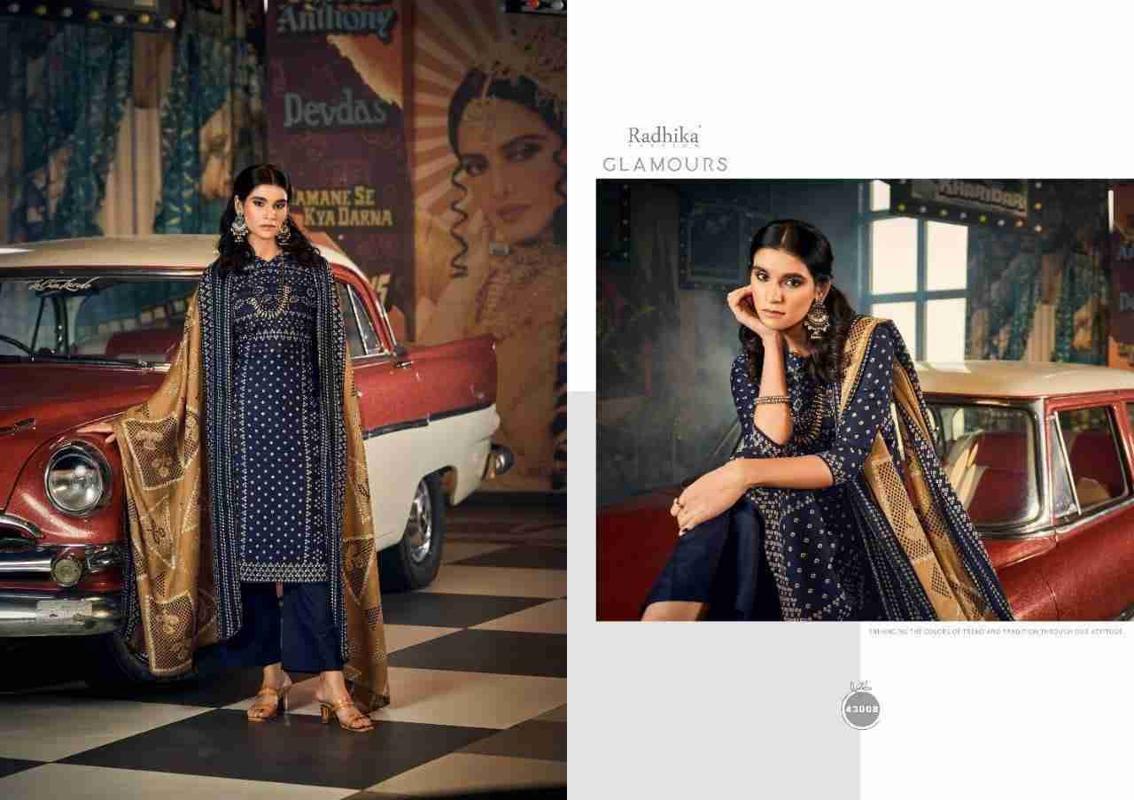 Bandish By Radhika Fashion 43001 To 43008 Series Beautiful Stylish Suits Fancy Colorful Casual Wear & Ethnic Wear & Ready To Wear Pure Pashmina Print Dresses At Wholesale Price