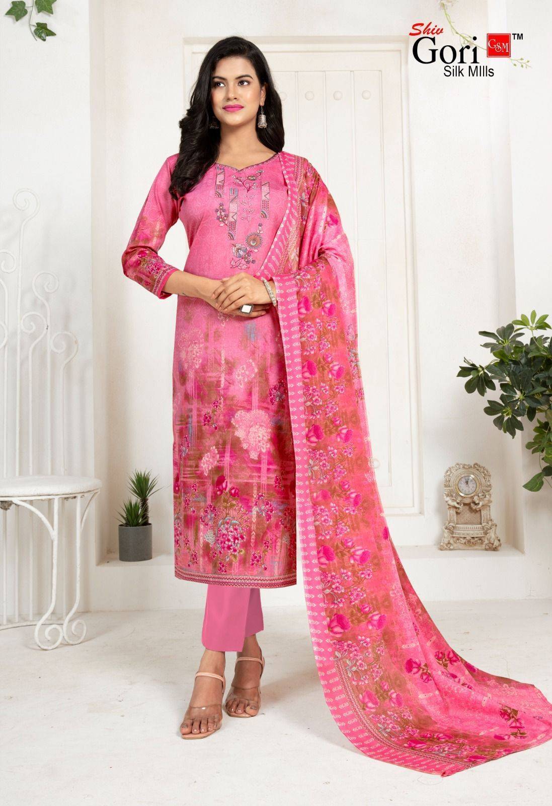 Sohni Vol-4 By Shiv Gori Silk Mills 4001 To 4012 Series Beautiful Festive Suits Colorful Stylish Fancy Casual Wear & Ethnic Wear Pure Cotton Print Dresses At Wholesale Price