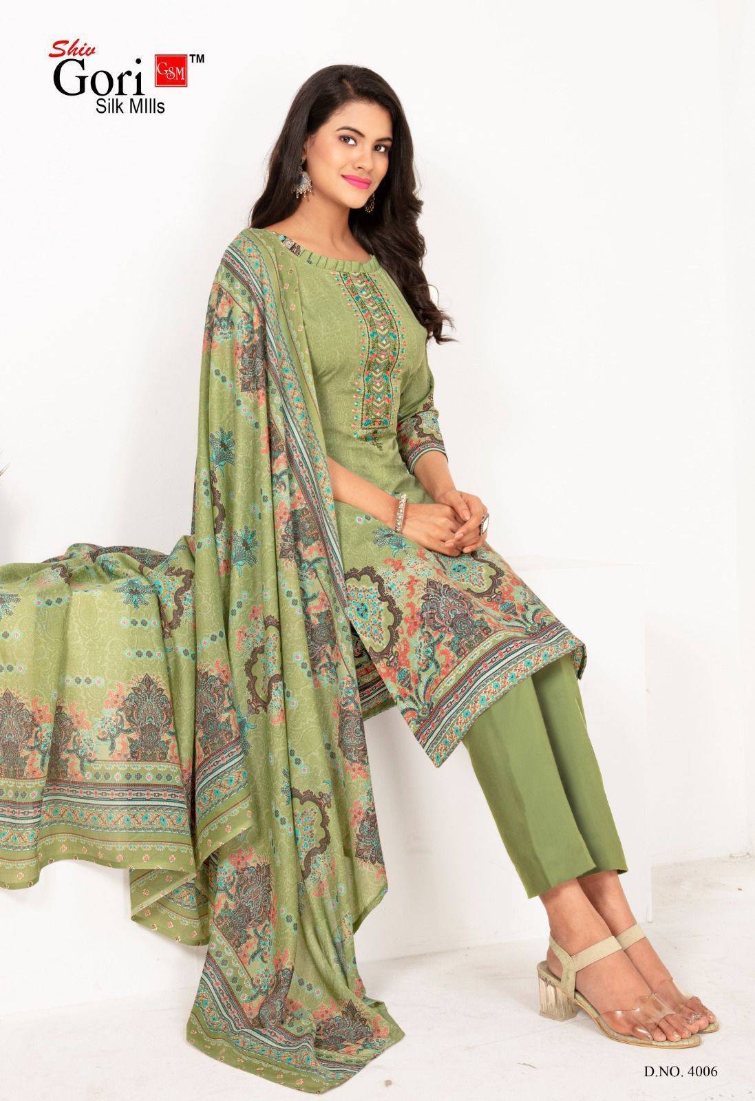 Sohni Vol-4 By Shiv Gori Silk Mills 4001 To 4012 Series Beautiful Festive Suits Colorful Stylish Fancy Casual Wear & Ethnic Wear Pure Cotton Print Dresses At Wholesale Price