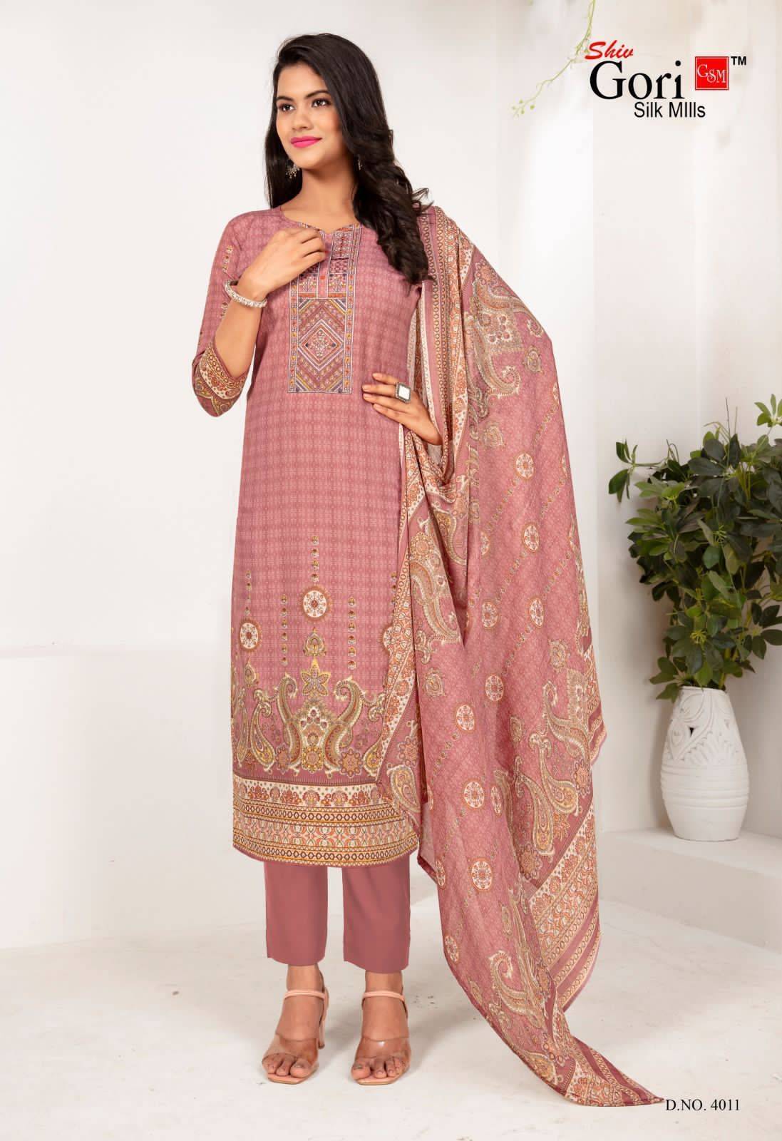 Sohni Vol-4 By Shiv Gori Silk Mills 4001 To 4012 Series Beautiful Festive Suits Colorful Stylish Fancy Casual Wear & Ethnic Wear Pure Cotton Print Dresses At Wholesale Price