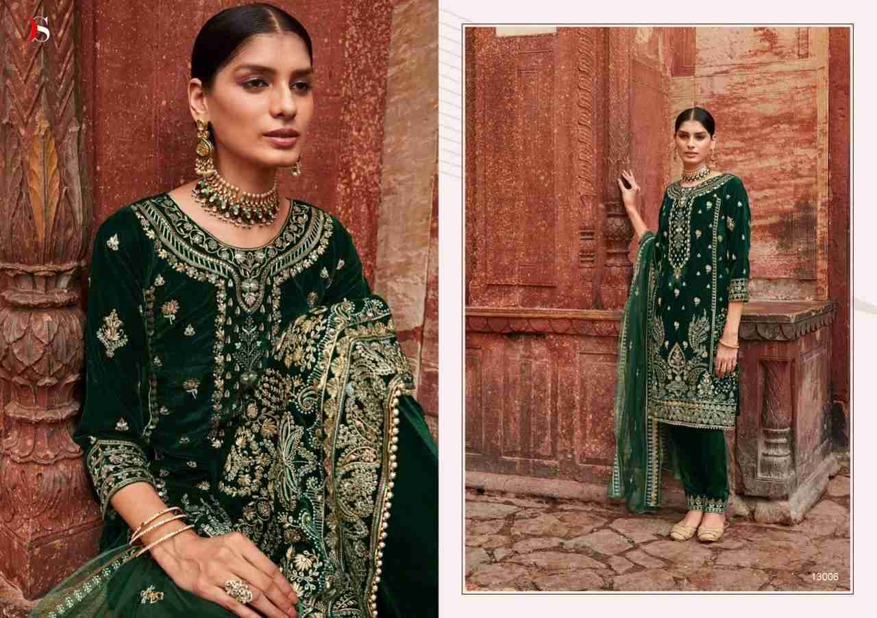 Tahjib By Deepsy Suits 13001 To 13006 Series Festive Suits Collection Beautiful Stylish Fancy Colorful Party Wear & Occasional Wear Velvet Embroidered Dresses At Wholesale Price