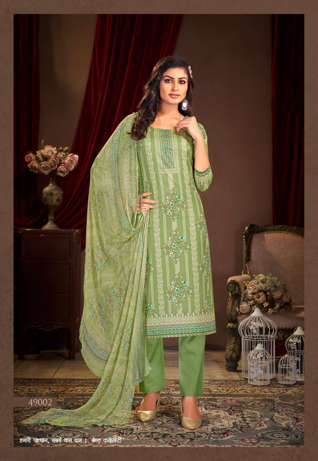 Punjabi Kudi Vol-49 By Shiv Gori Silk Mills 49001 To 49012 Series Beautiful Festive Suits Colorful Stylish Fancy Casual Wear & Ethnic Wear Pure Cotton Print Dresses At Wholesale Price