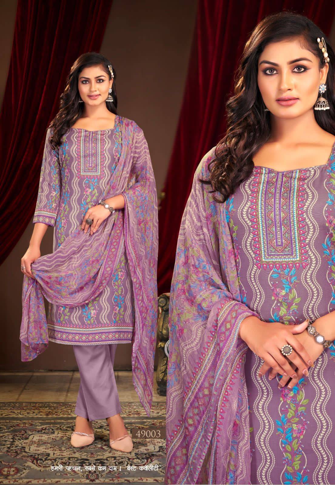 Punjabi Kudi Vol-49 By Shiv Gori Silk Mills 49001 To 49012 Series Beautiful Festive Suits Colorful Stylish Fancy Casual Wear & Ethnic Wear Pure Cotton Print Dresses At Wholesale Price