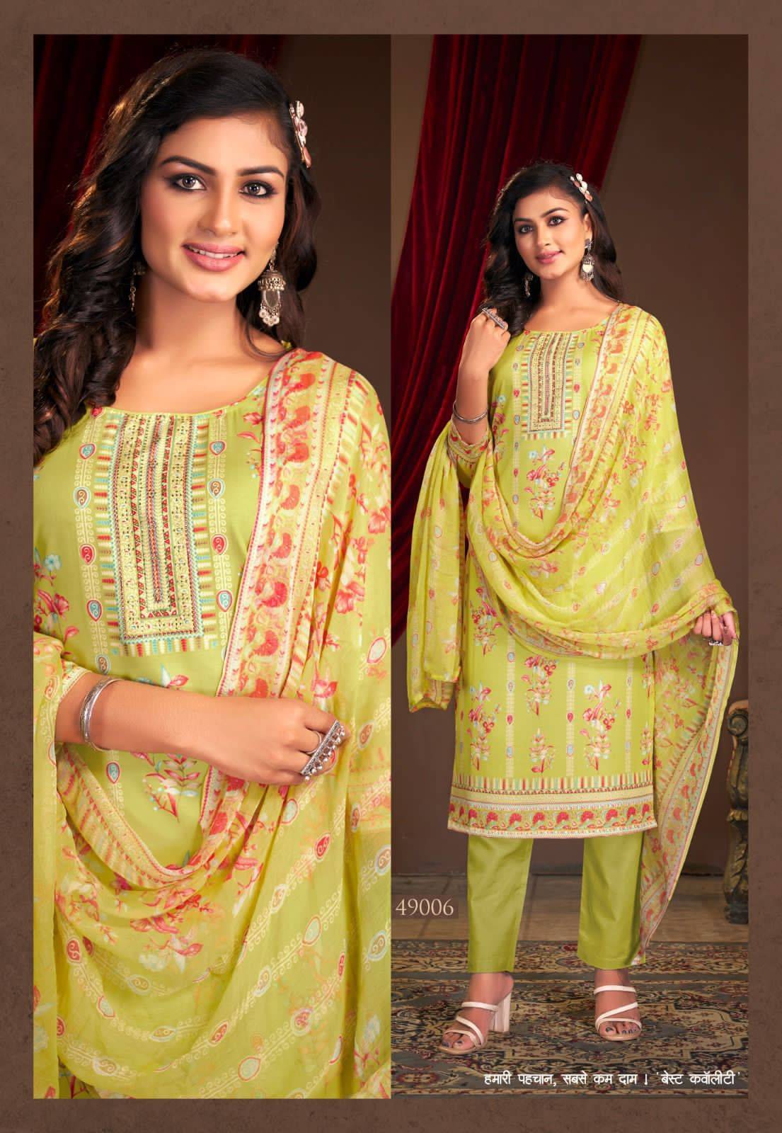 Punjabi Kudi Vol-49 By Shiv Gori Silk Mills 49001 To 49012 Series Beautiful Festive Suits Colorful Stylish Fancy Casual Wear & Ethnic Wear Pure Cotton Print Dresses At Wholesale Price
