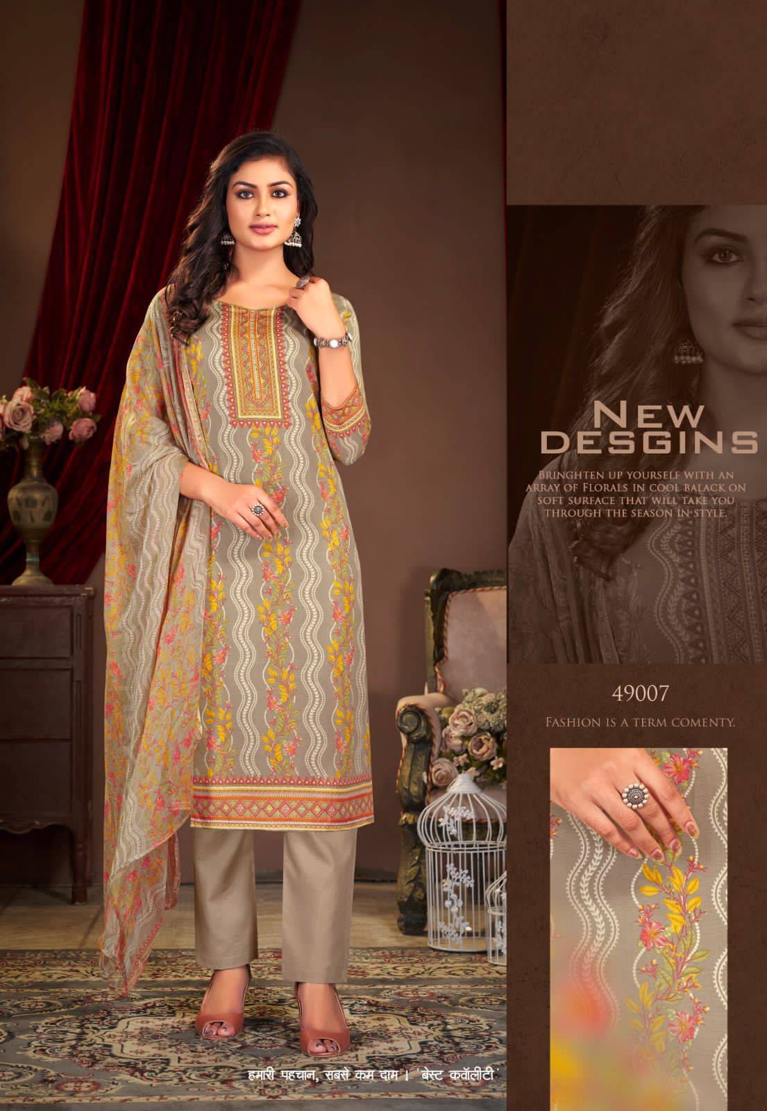 Punjabi Kudi Vol-49 By Shiv Gori Silk Mills 49001 To 49012 Series Beautiful Festive Suits Colorful Stylish Fancy Casual Wear & Ethnic Wear Pure Cotton Print Dresses At Wholesale Price