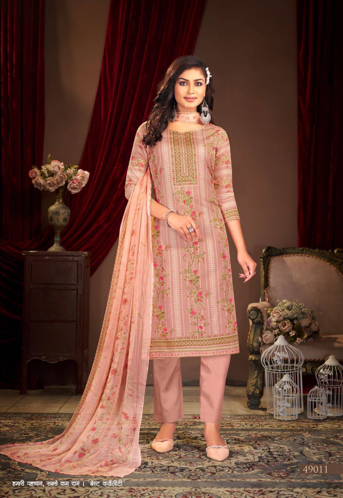 Punjabi Kudi Vol-49 By Shiv Gori Silk Mills 49001 To 49012 Series Beautiful Festive Suits Colorful Stylish Fancy Casual Wear & Ethnic Wear Pure Cotton Print Dresses At Wholesale Price