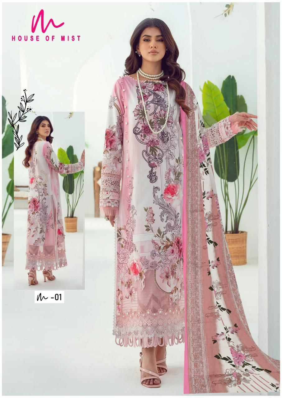 Ghazal By House Of Mist 01 To 06 Series Beautiful Festive Suits Colorful Stylish Fancy Casual Wear & Ethnic Wear Pure Cotton Print Dresses At Wholesale Price
