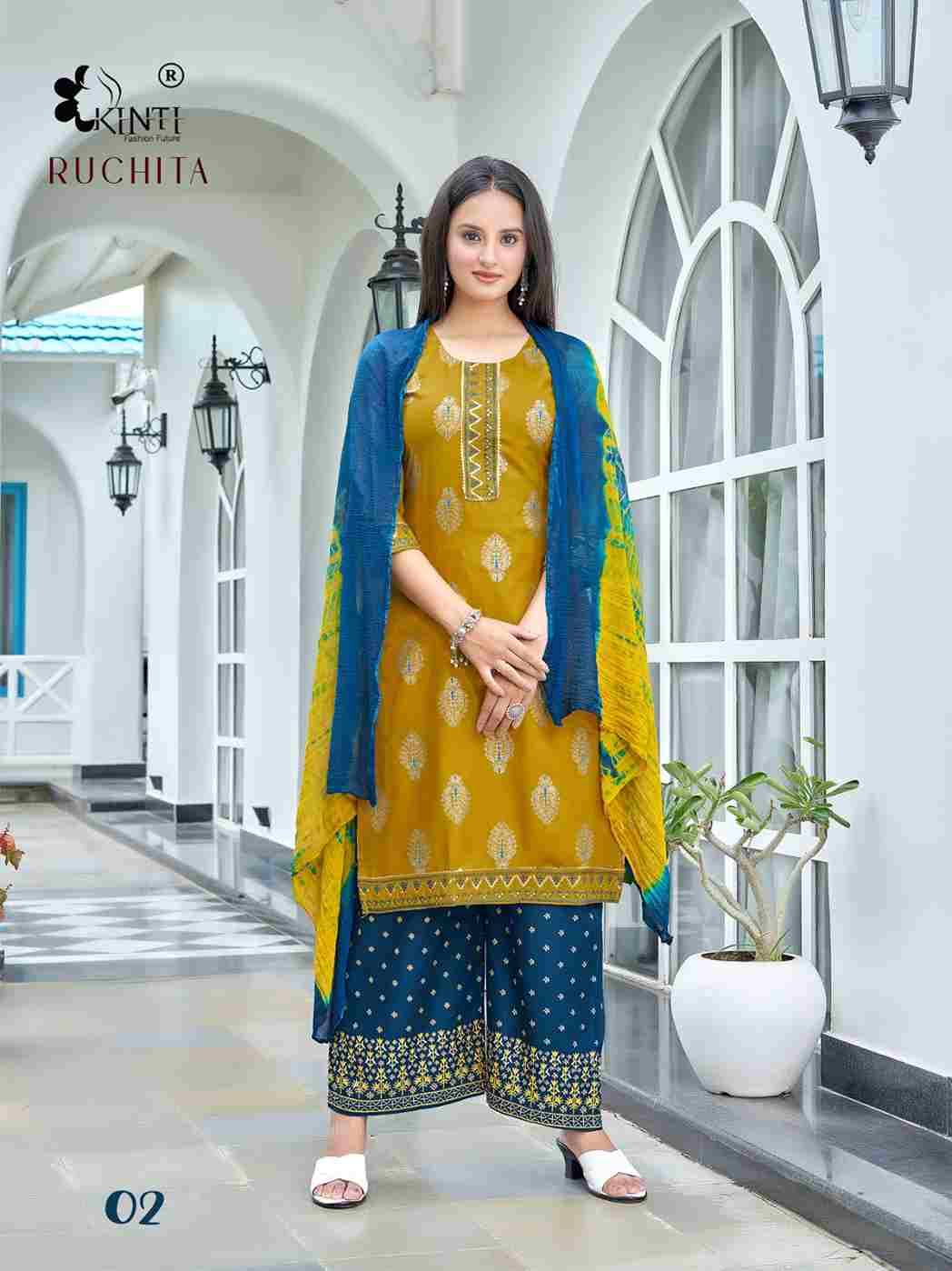 Ruchita By Kinti 01 To 06 Series Beautiful Festive Suits Colorful Stylish Fancy Casual Wear & Ethnic Wear Heavy Rayon Dresses At Wholesale Price