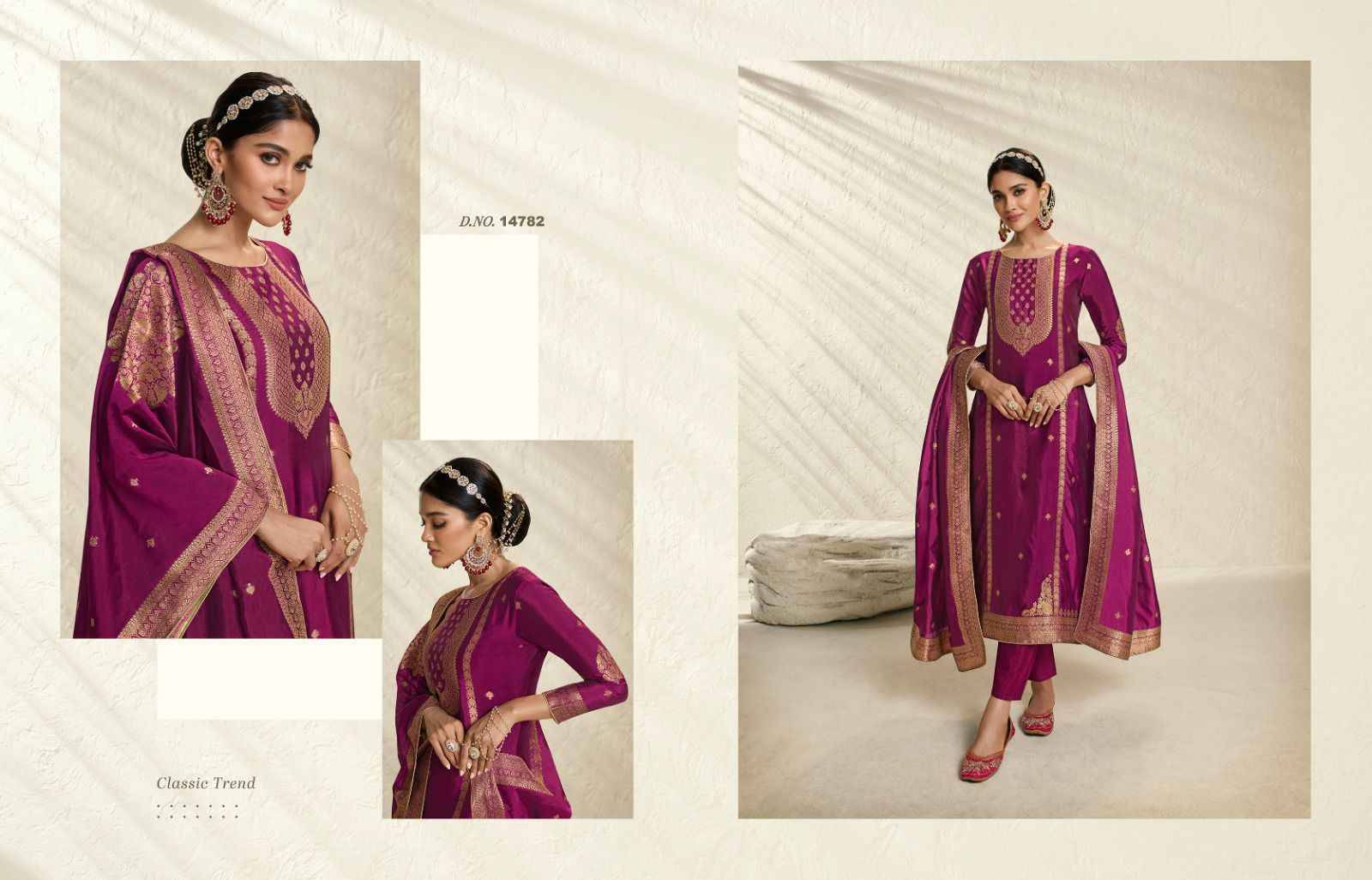Silky Vol-3 By Zisa 14781 To 14786 Series Beautiful Fetsive Suits Stylish Fancy Colorful Casual Wear & Ethnic Wear Bemberg Silk Jacquard Dresses At Wholesale Price