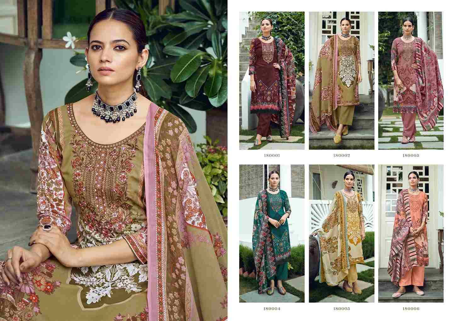 Selena By Kesar 180001 To 180006 Series Beautiful Festive Suits Stylish Fancy Colorful Party Wear & Occasional Wear Pure Lawn Cotton Dresses At Wholesale Price