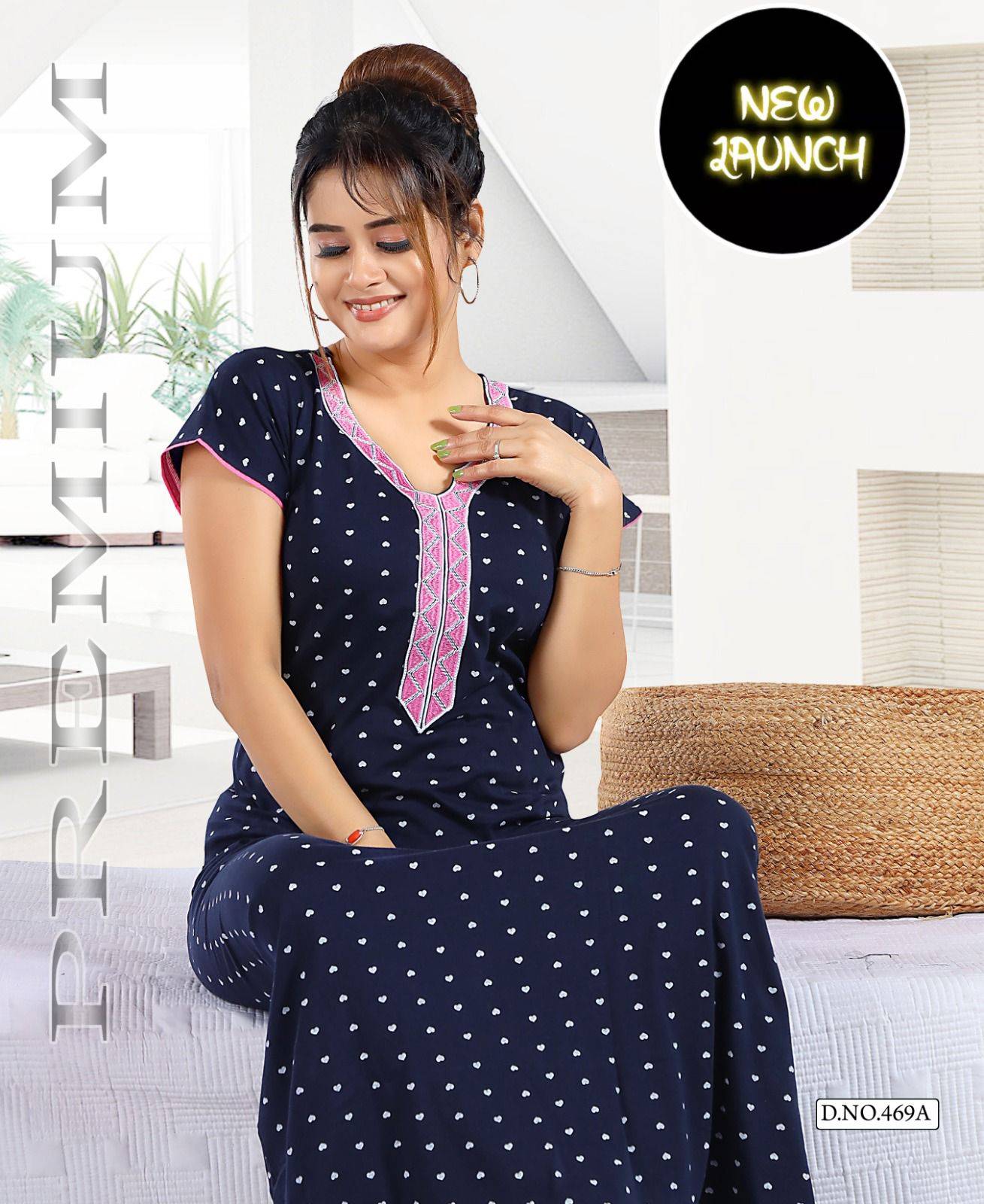Shinker Gown Vol-469 By Fashion Talk 469-A To 469-F Series Beautiful Stylish Fancy Colorful Casual Wear & Ethnic Wear Hosiery Cotton Gowns At Wholesale Price