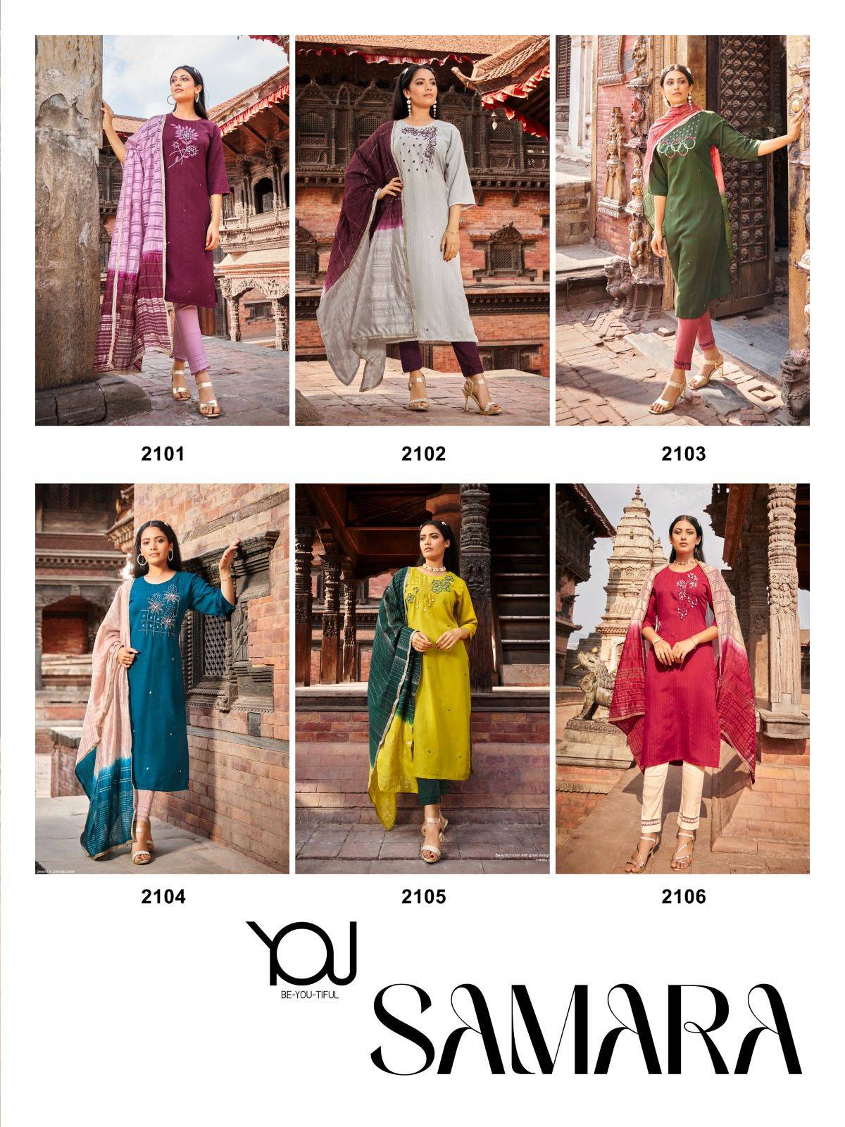 Samara By You 2101 To 2106 Series Beautiful Festive Suits Colorful Stylish Fancy Casual Wear & Ethnic Wear Pure Viscose Dresses At Wholesale Price