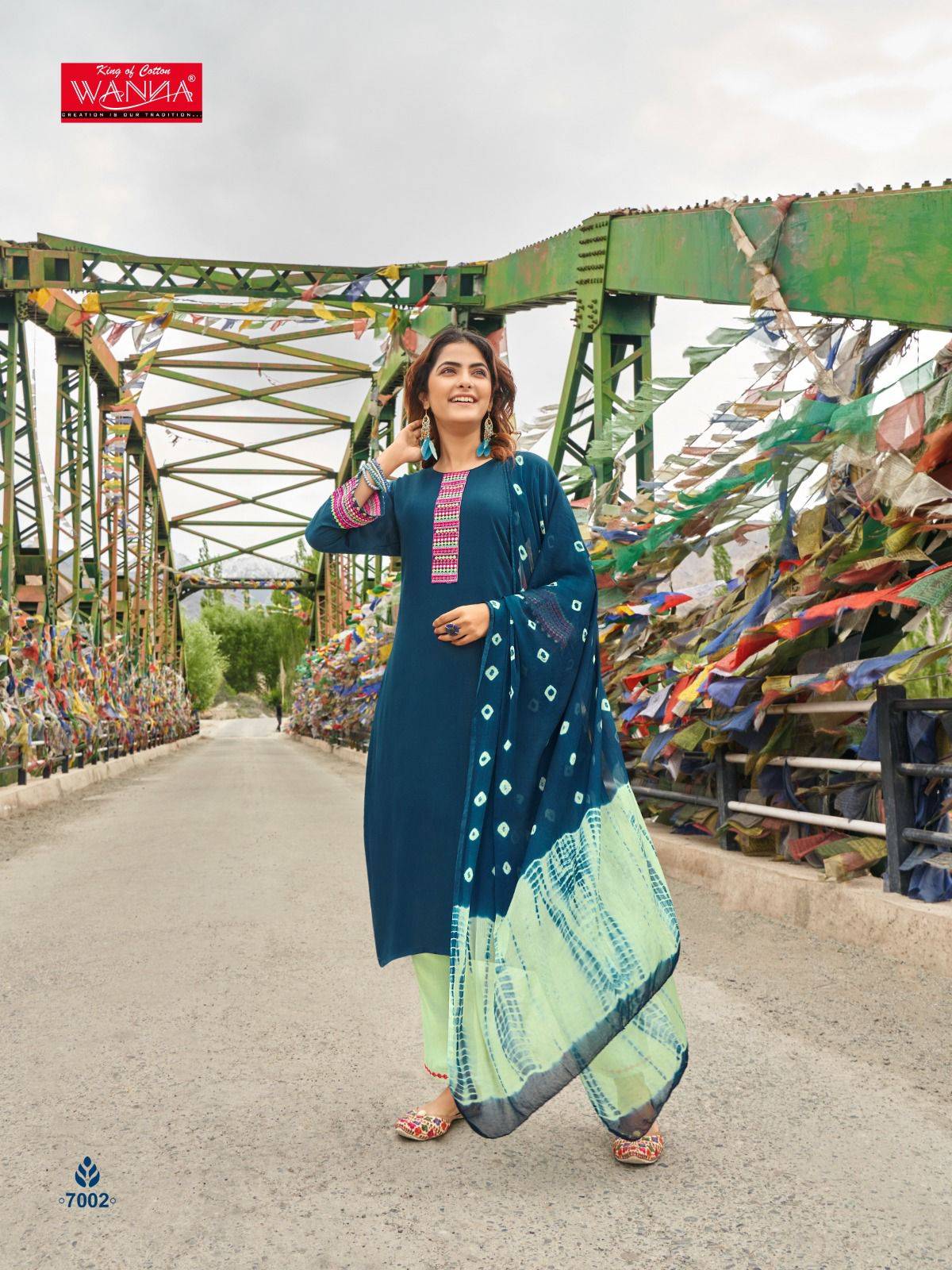 Style By Wanna 7001 To 7006 Series Beautiful Festive Suits Colorful Stylish Fancy Casual Wear & Ethnic Wear Rayon Slub Dresses At Wholesale Price