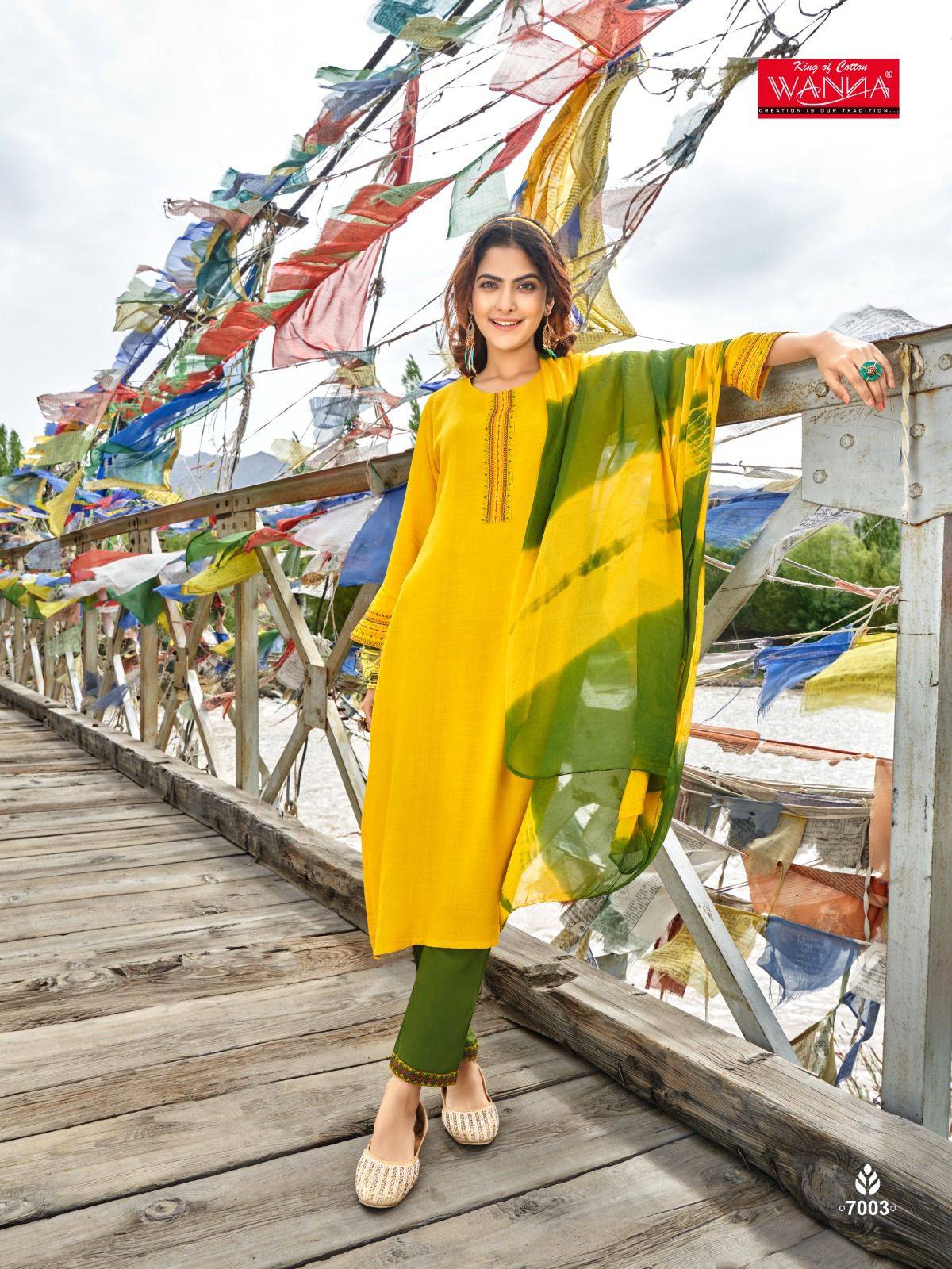 Style By Wanna 7001 To 7006 Series Beautiful Festive Suits Colorful Stylish Fancy Casual Wear & Ethnic Wear Rayon Slub Dresses At Wholesale Price