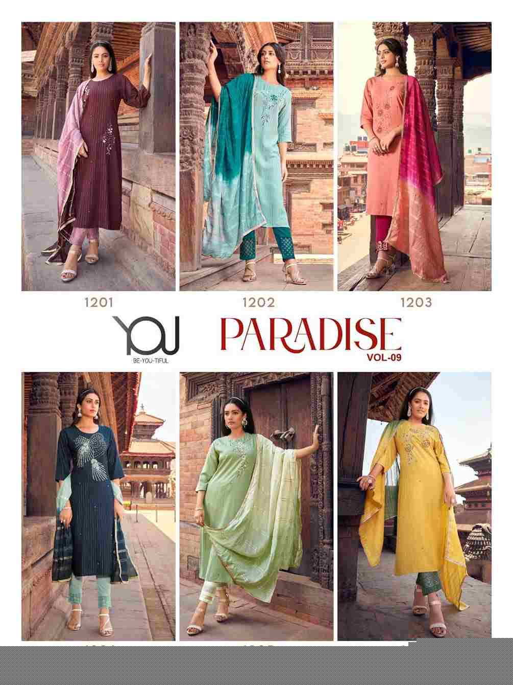 Paradise Vol-9 By You 1201 To 1206 Series Beautiful Festive Suits Colorful Stylish Fancy Casual Wear & Ethnic Wear Pure Viscose Dresses At Wholesale Price