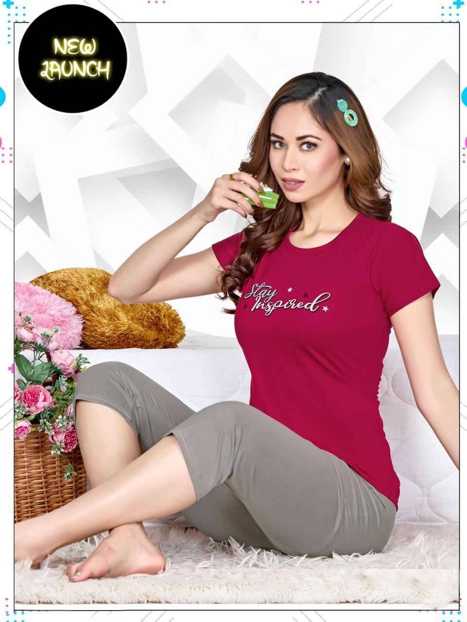 Summer Special Vol-2573 By Fashion Talk 2573-A To 2573-F Series Beautiful Stylish Fancy Colorful Casual Wear & Ethnic Wear Hosiery Cotton Night Suits At Wholesale Price