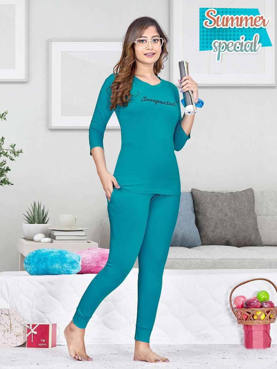 Summer Special Vol-2571 By Fashion Talk 2571-A To 2571-F Series Beautiful Stylish Fancy Colorful Casual Wear & Ethnic Wear Hosiery Cotton Night Suits At Wholesale Price