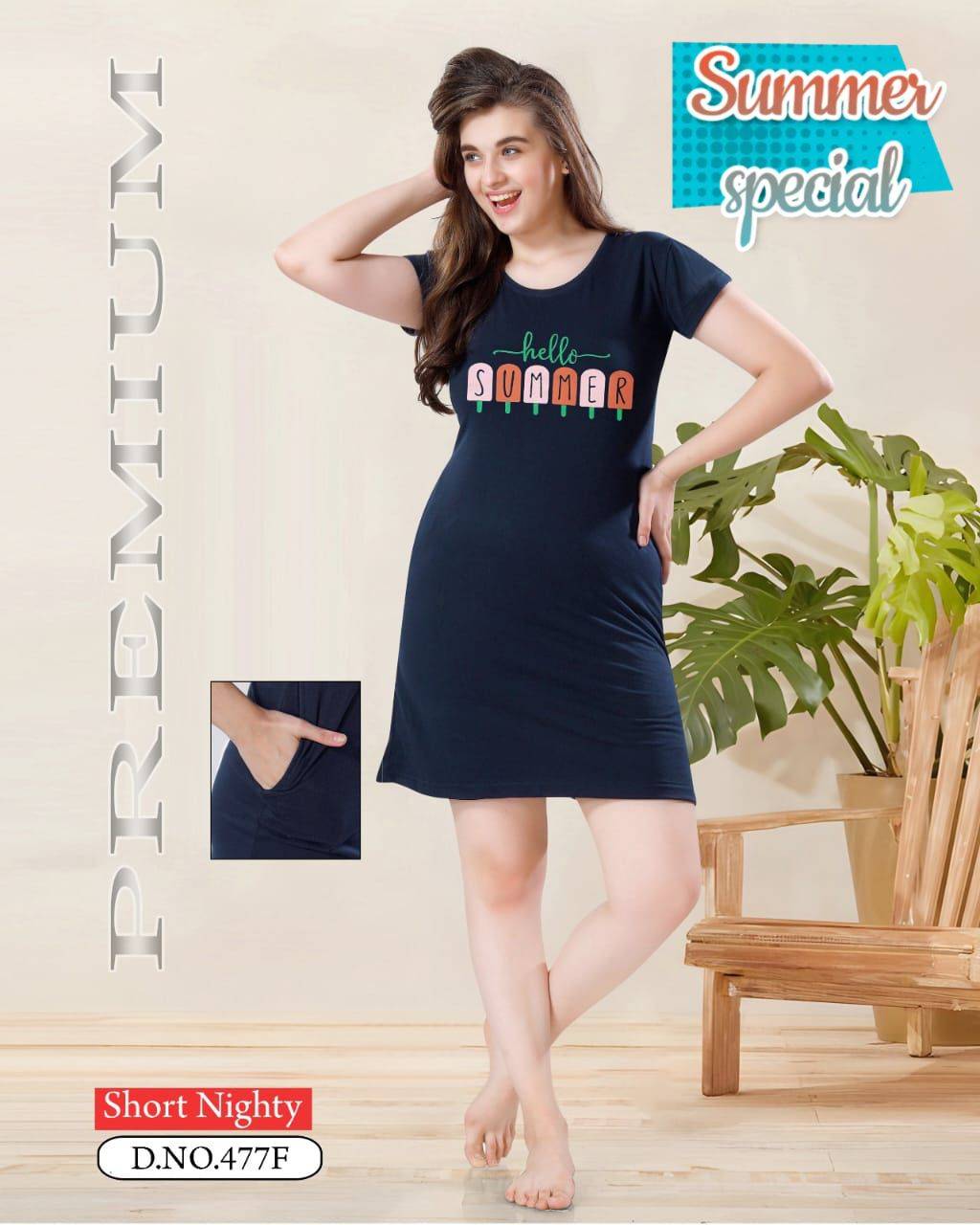 Summer Special Vol-477 By Fashion Talk 477-A To 477-F Series Beautiful Stylish Fancy Colorful Casual Wear & Ethnic Wear Hosiery Cotton Night Suits At Wholesale Price