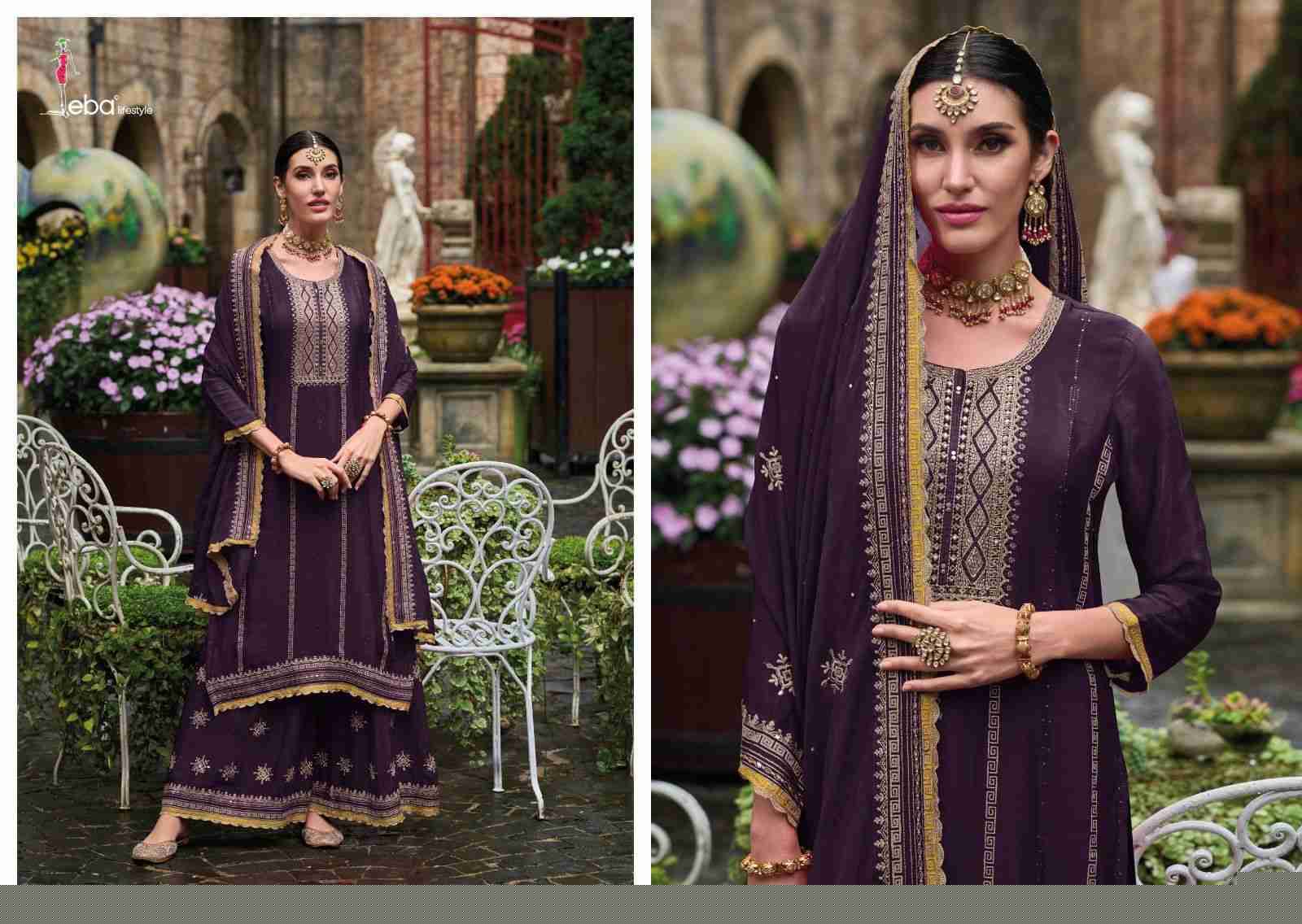 Fhillauri By Eba Lifestyle 1612 To 1615 Series Designer Sharara Suits Beautiful Stylish Fancy Colorful Party Wear & Occasional Wear Chinnon With Embroidery Dresses At Wholesale Price