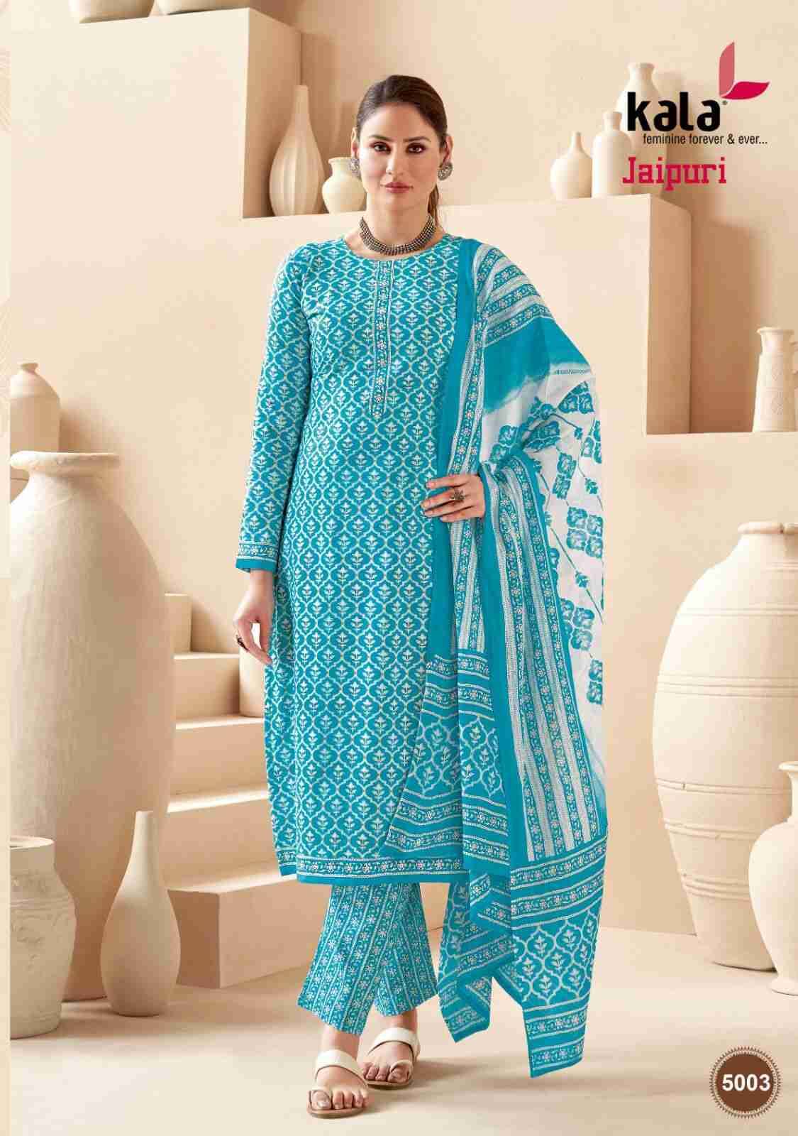 Jaipuri Vol-3 By Kala 5001 To 5012 Series Beautiful Suits Colorful Stylish Fancy Casual Wear & Ethnic Wear Pure Cotton Print Dresses At Wholesale Price