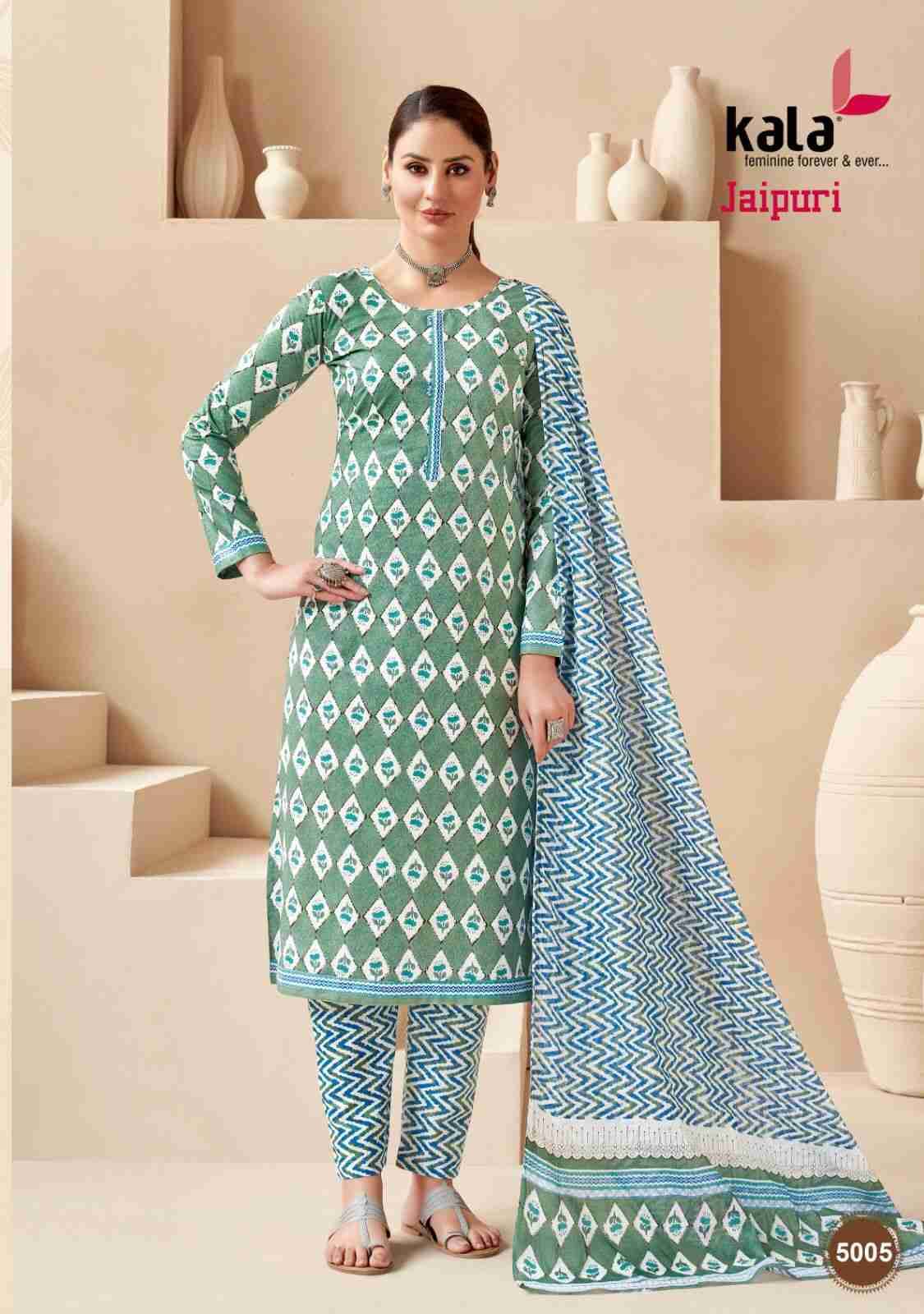 Jaipuri Vol-3 By Kala 5001 To 5012 Series Beautiful Suits Colorful Stylish Fancy Casual Wear & Ethnic Wear Pure Cotton Print Dresses At Wholesale Price