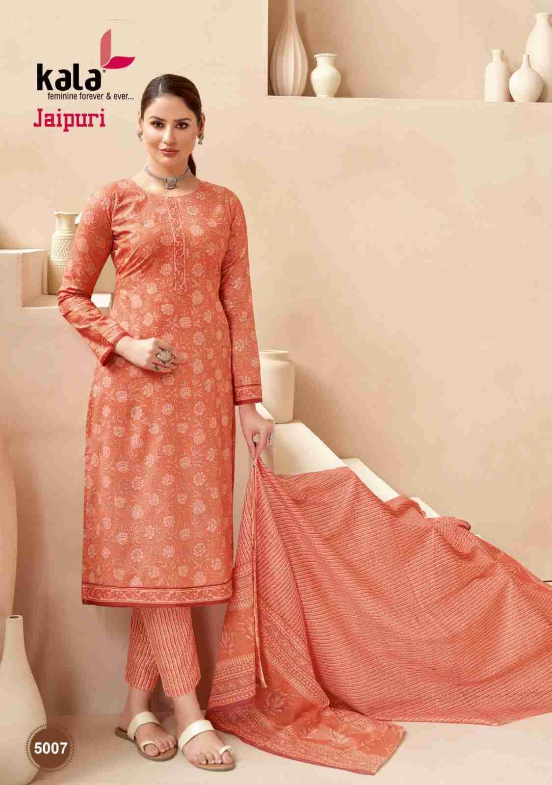 Jaipuri Vol-3 By Kala 5001 To 5012 Series Beautiful Suits Colorful Stylish Fancy Casual Wear & Ethnic Wear Pure Cotton Print Dresses At Wholesale Price