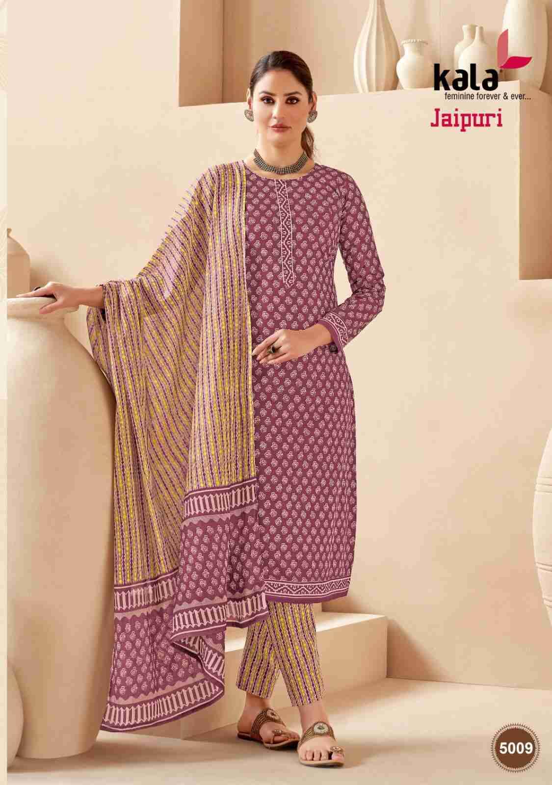 Jaipuri Vol-3 By Kala 5001 To 5012 Series Beautiful Suits Colorful Stylish Fancy Casual Wear & Ethnic Wear Pure Cotton Print Dresses At Wholesale Price