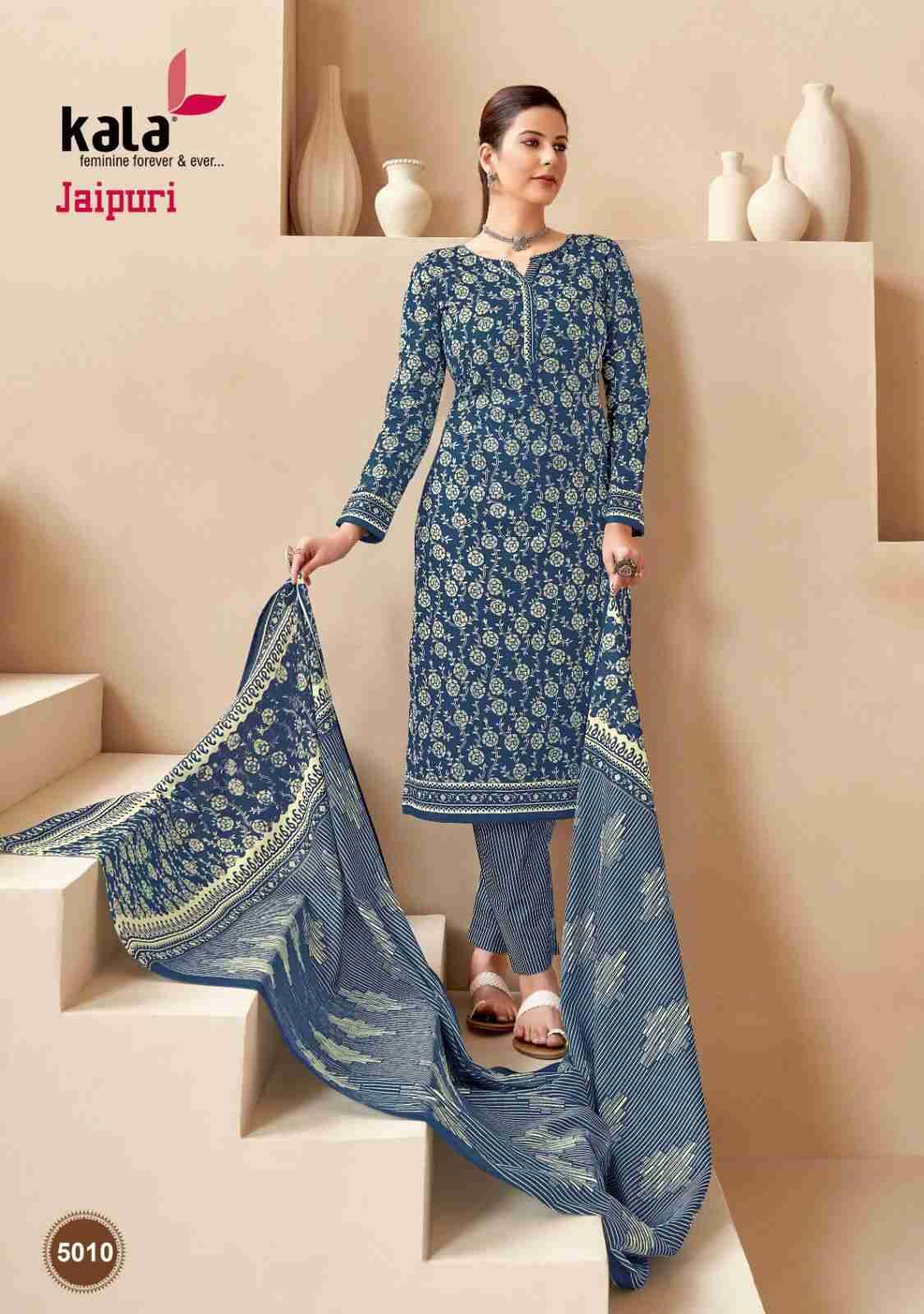 Jaipuri Vol-3 By Kala 5001 To 5012 Series Beautiful Suits Colorful Stylish Fancy Casual Wear & Ethnic Wear Pure Cotton Print Dresses At Wholesale Price