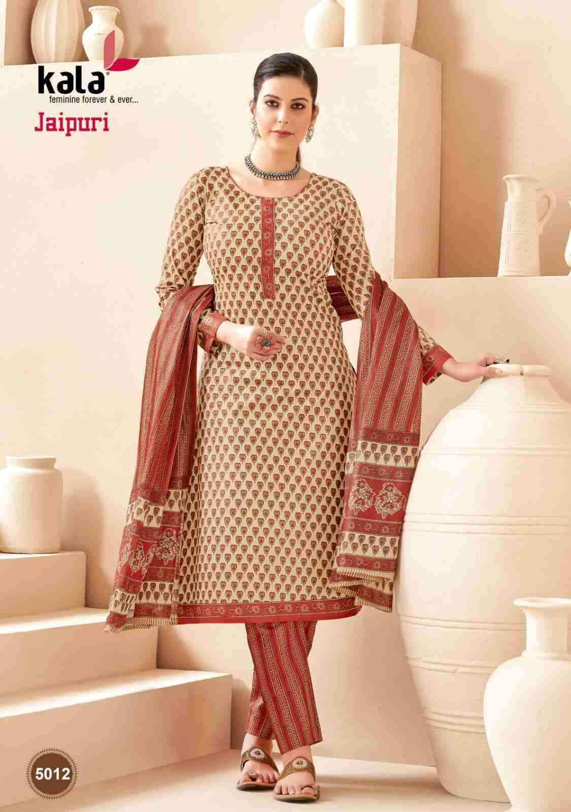 Jaipuri Vol-3 By Kala 5001 To 5012 Series Beautiful Suits Colorful Stylish Fancy Casual Wear & Ethnic Wear Pure Cotton Print Dresses At Wholesale Price