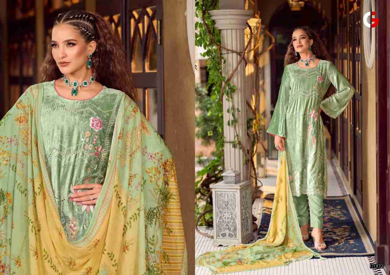 Mahnoor By Gull Jee 17001 To 17006 Series Designer Festive Suits Beautiful Stylish Fancy Colorful Party Wear & Occasional Wear Pure Viscose Velvet Dresses At Wholesale Price