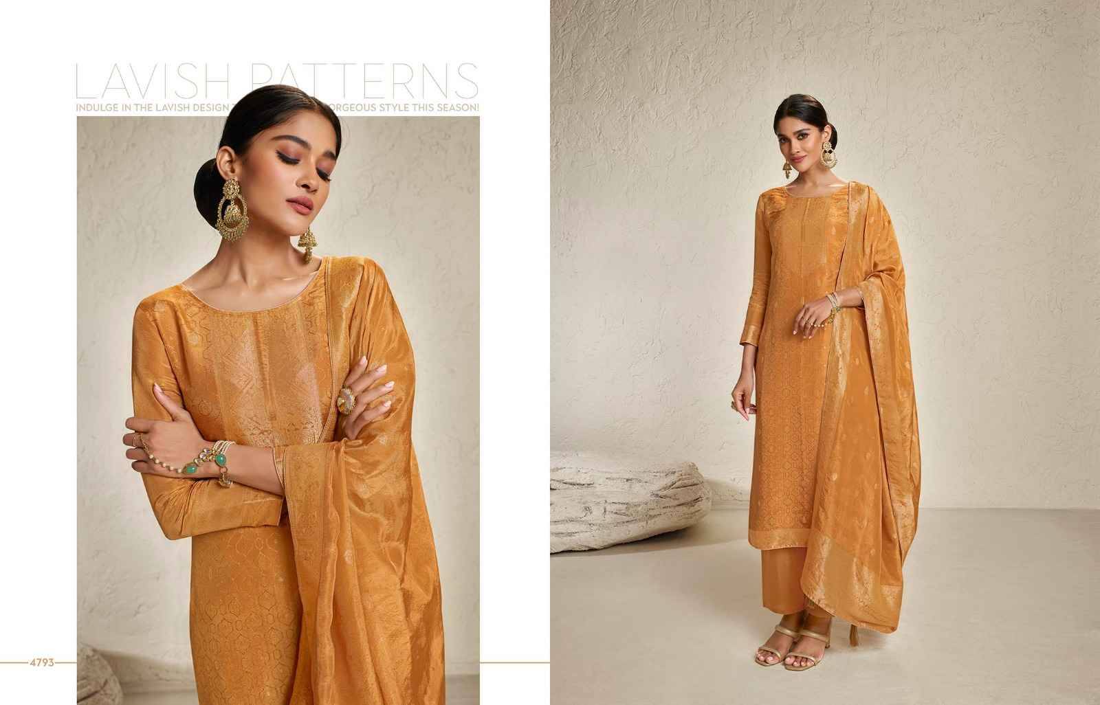 Crystal By Zisa 4791 To 4794 Series Designer Festive Suits Beautiful Stylish Fancy Colorful Party Wear & Occasional Wear Heavy Jacquard Embroidered Dresses At Wholesale Price
