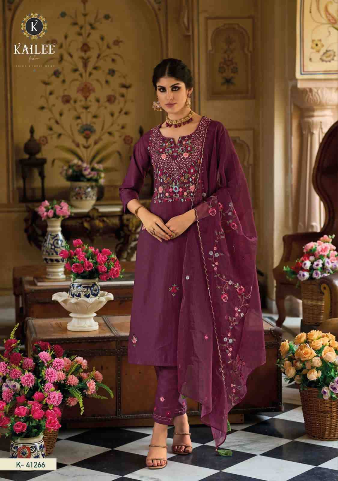 Kantha Vol-2 By Kailee 41261 To 41266 Series Beautiful Stylish Festive Suits Fancy Colorful Casual Wear & Ethnic Wear & Ready To Wear Pure Viscose Silk Dresses At Wholesale Price