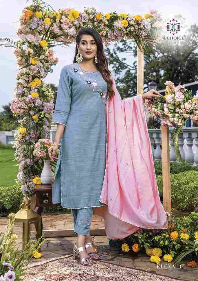 Elexa By 4 Choice 101 To 108 Series Beautiful Stylish Festive Suits Fancy Colorful Casual Wear & Ethnic Wear & Ready To Wear Pure Viscose Dresses At Wholesale Price