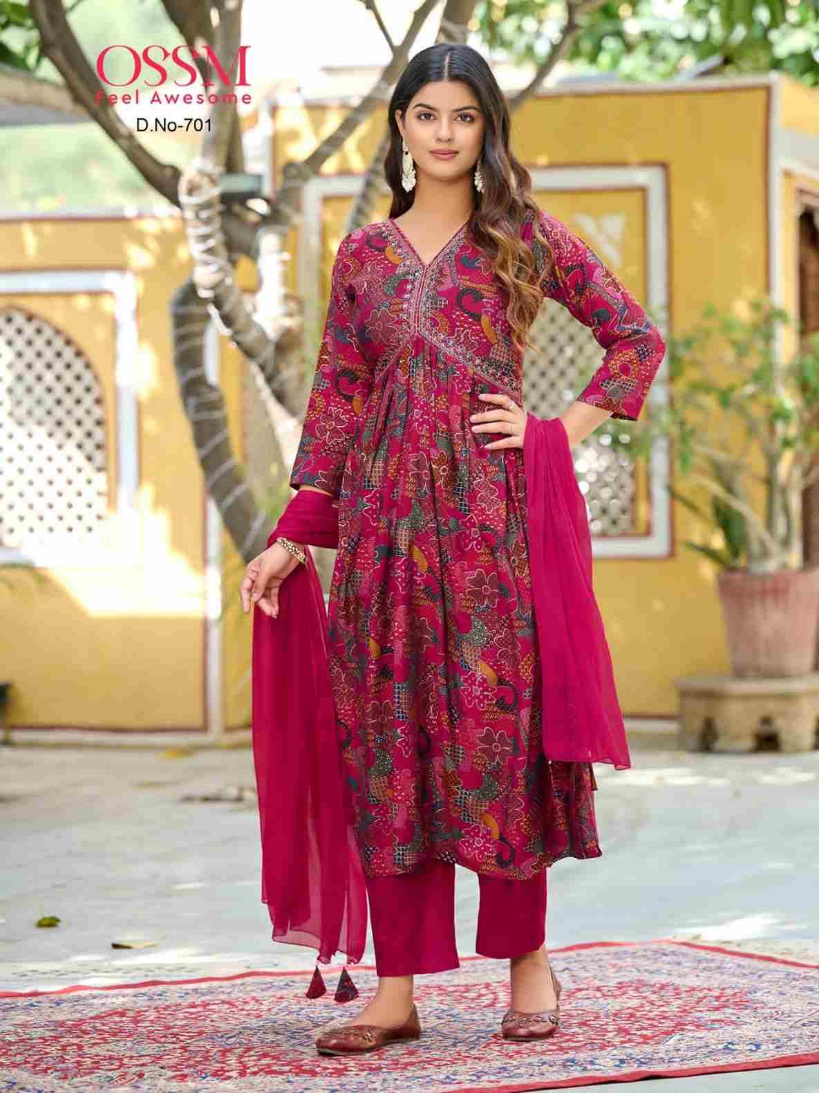 Resham Vol-7 By Ossm 701 To 706 Series Beautiful Stylish Festive Suits Fancy Colorful Casual Wear & Ethnic Wear & Ready To Wear Modal Chanderi Dresses At Wholesale Price