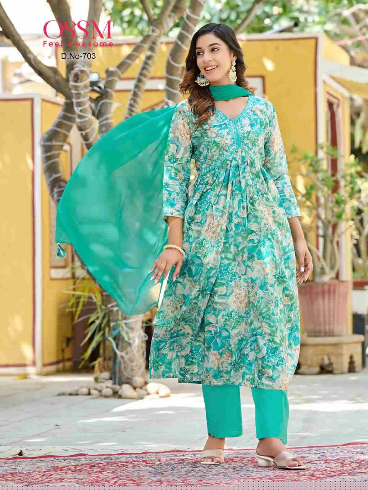 Resham Vol-7 By Ossm 701 To 706 Series Beautiful Stylish Festive Suits Fancy Colorful Casual Wear & Ethnic Wear & Ready To Wear Modal Chanderi Dresses At Wholesale Price