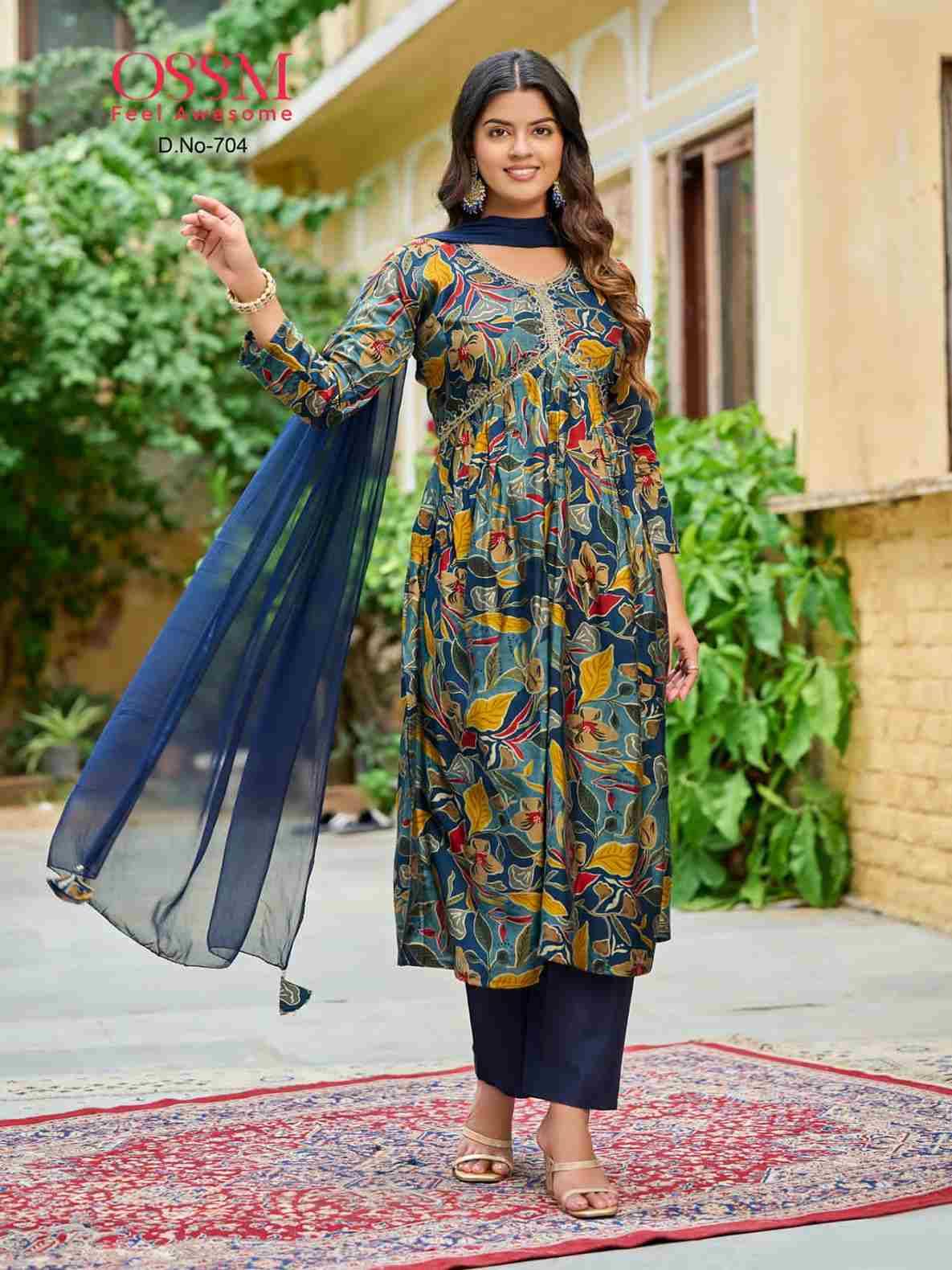 Resham Vol-7 By Ossm 701 To 706 Series Beautiful Stylish Festive Suits Fancy Colorful Casual Wear & Ethnic Wear & Ready To Wear Modal Chanderi Dresses At Wholesale Price