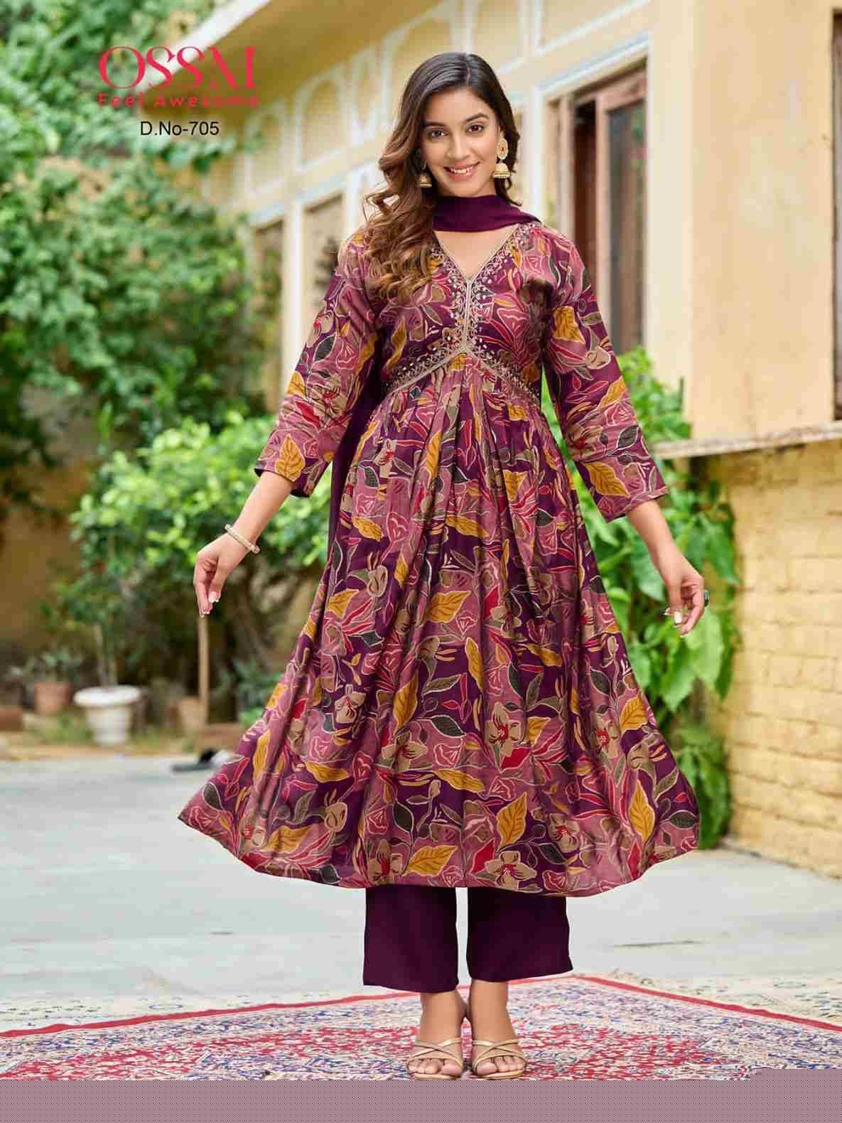 Resham Vol-7 By Ossm 701 To 706 Series Beautiful Stylish Festive Suits Fancy Colorful Casual Wear & Ethnic Wear & Ready To Wear Modal Chanderi Dresses At Wholesale Price