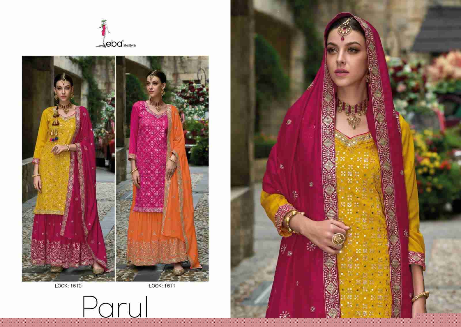 Parul By Eba Lifestyle 1610 To 1611 Series Beautiful Stylish Sharara Suits Fancy Colorful Casual Wear & Ethnic Wear & Ready To Wear Premium Silk Dresses At Wholesale Price