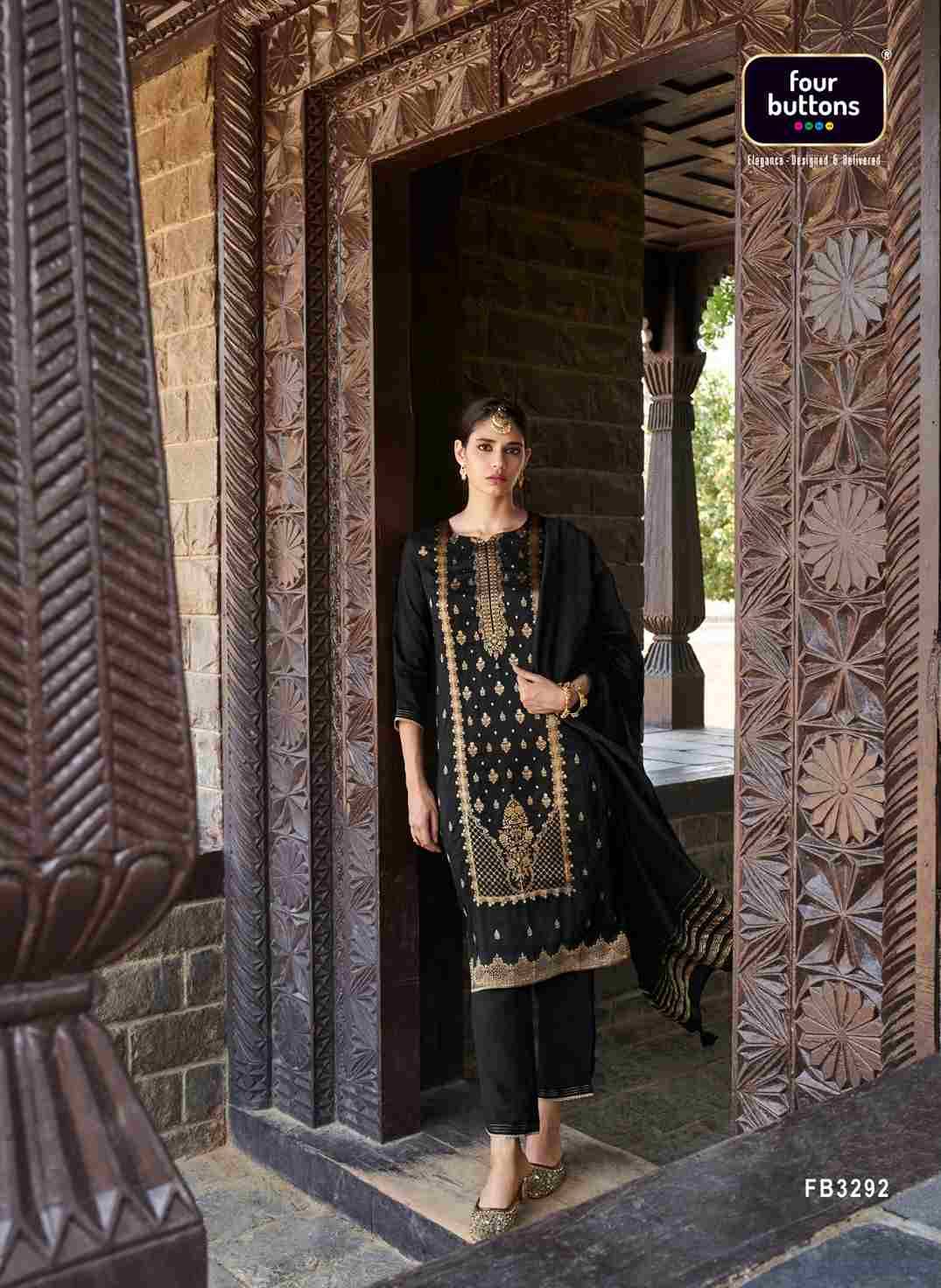 Royalty Vol-5 By Four Buttons 3291 To 3296 Series Beautiful Stylish Festive Suits Fancy Colorful Casual Wear & Ethnic Wear & Ready To Wear Pure Dola Silk Dresses At Wholesale Price